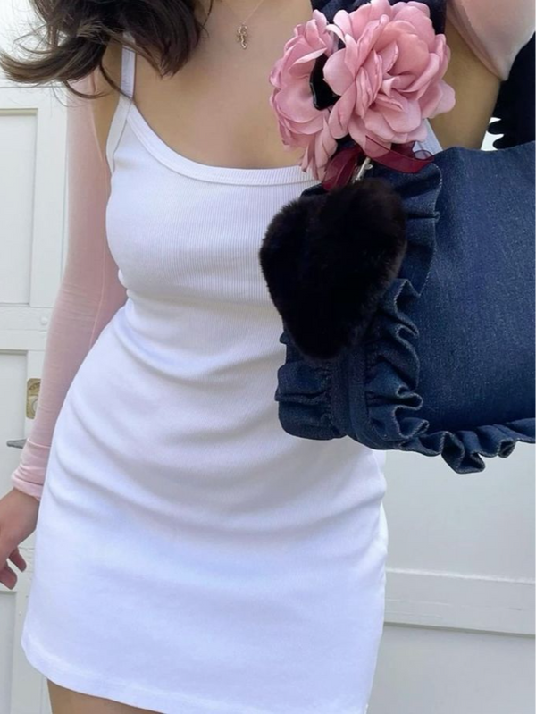 Denim Original Ruffle Bag image 3