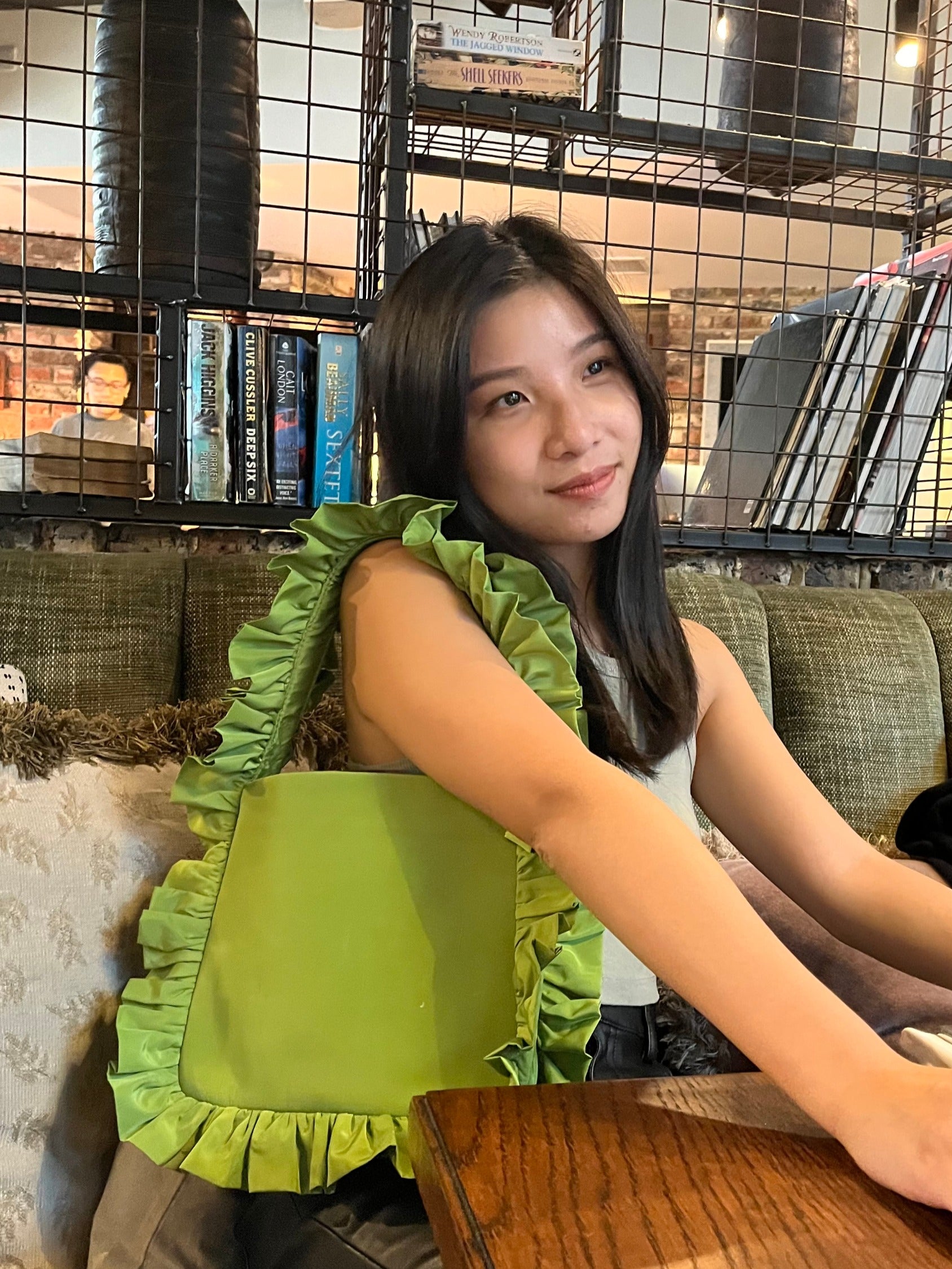 Olive Green Original Ruffle Bag image 1