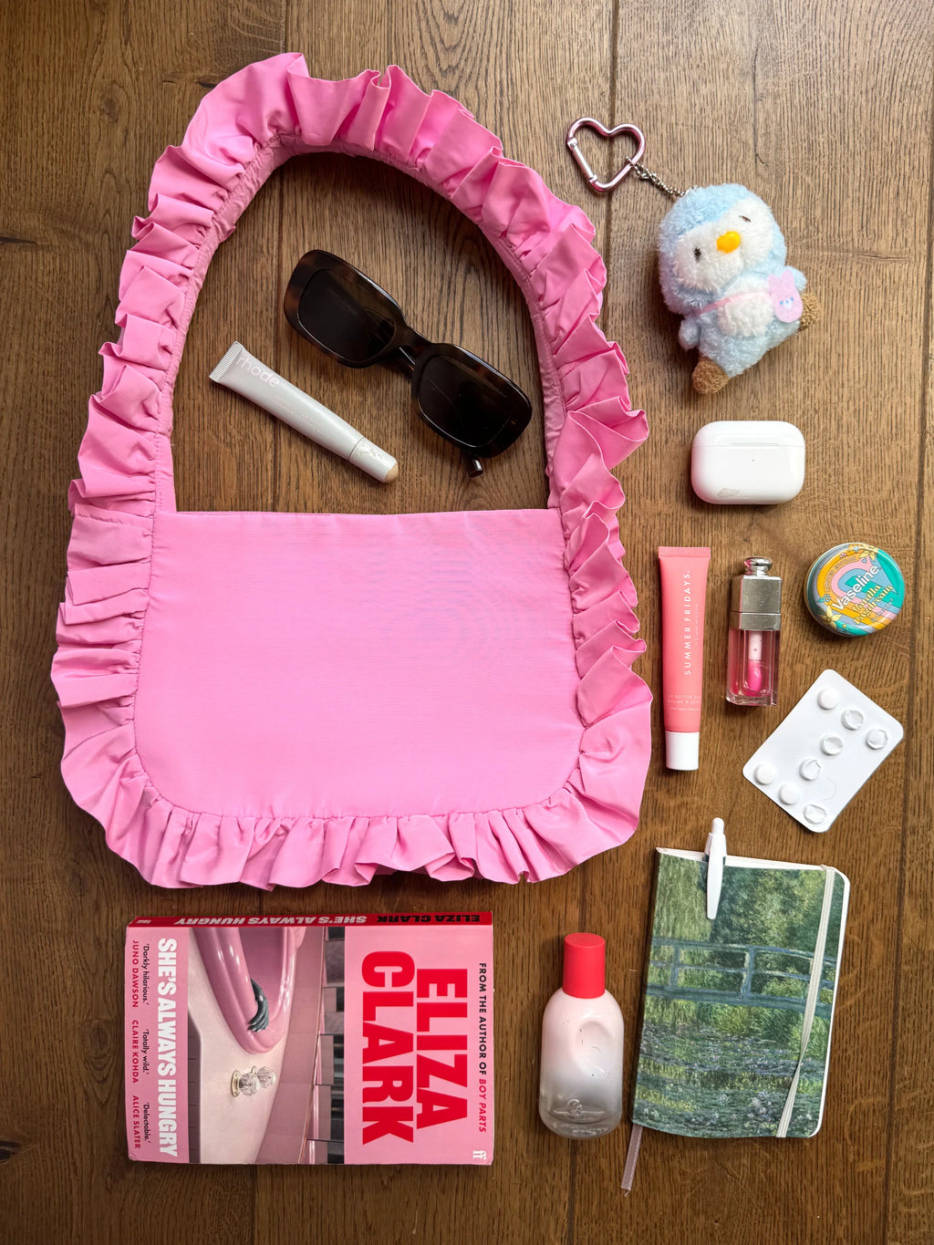 Baby Pink Baguette Flap - Nylon