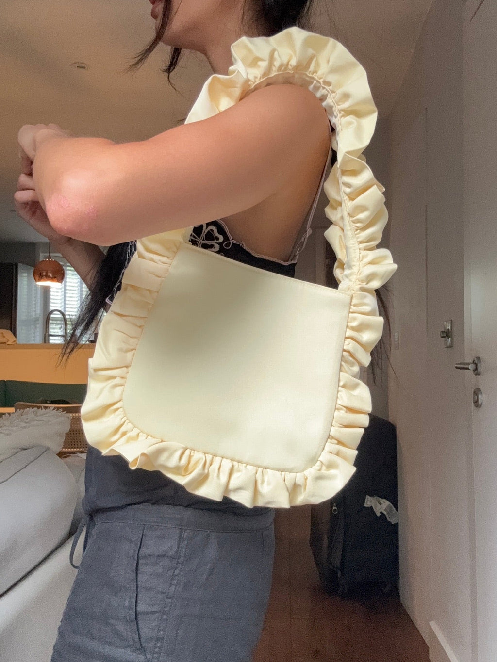 Butter Yellow Original Ruffle Bag - Sample