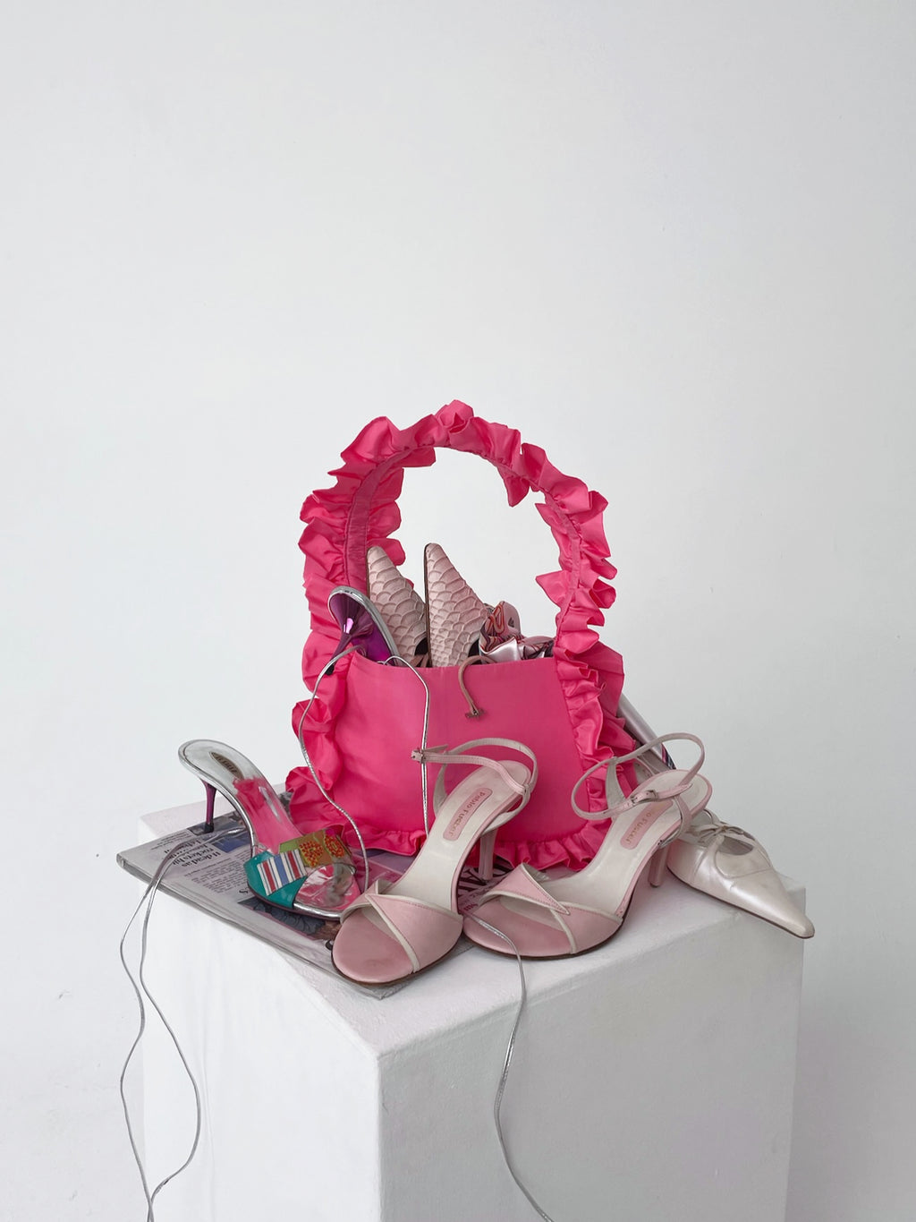 Deep Pink Baguette Bag image 0