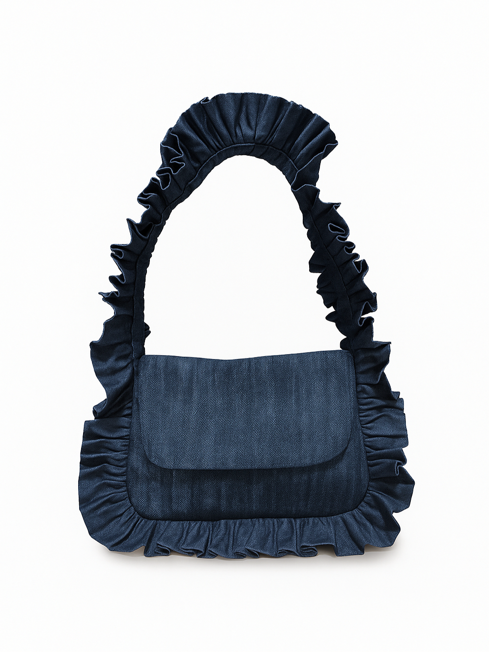Denim Baguette Flap Bag image 0