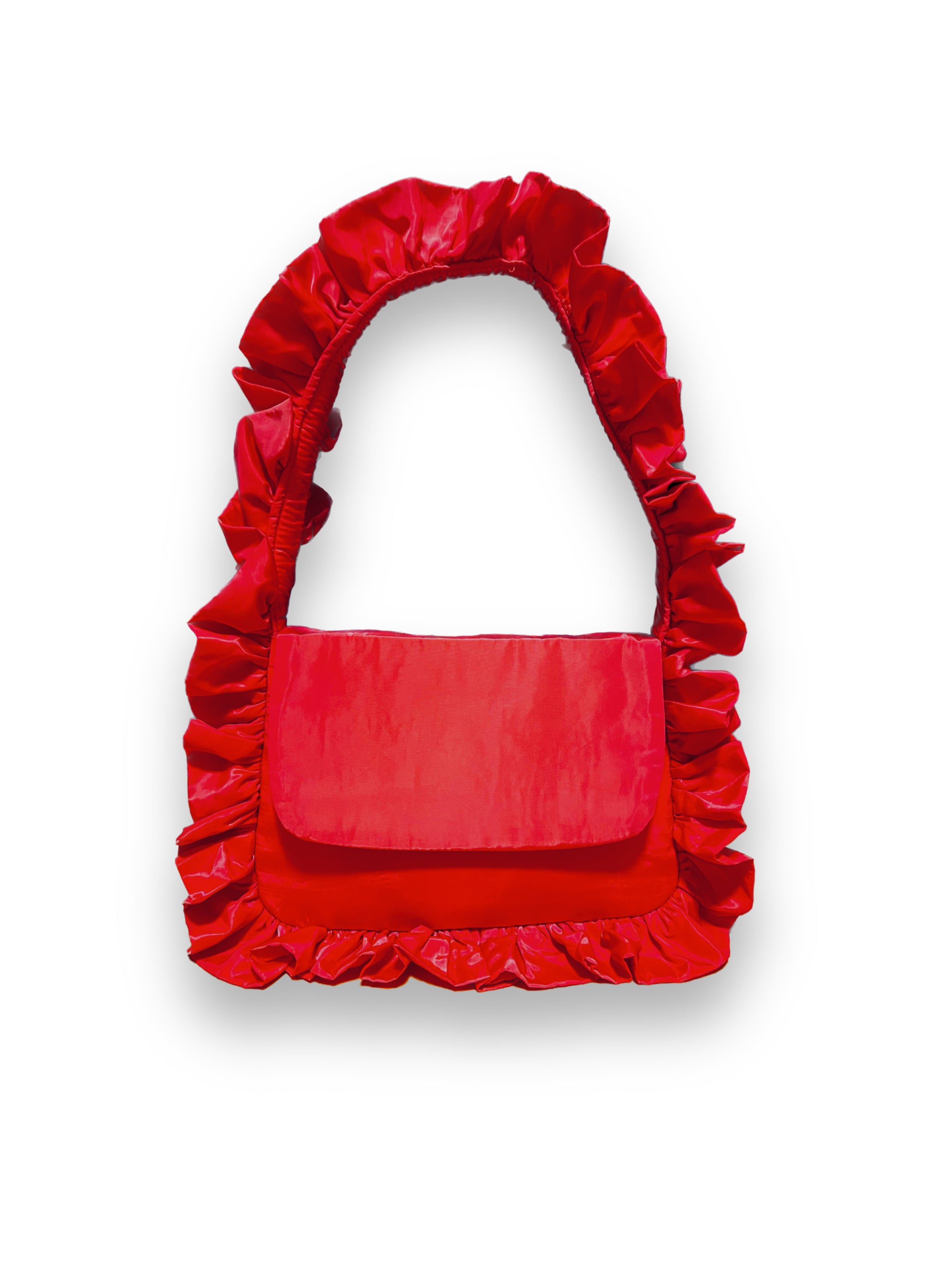 Red Baguette Flap Bag image 0