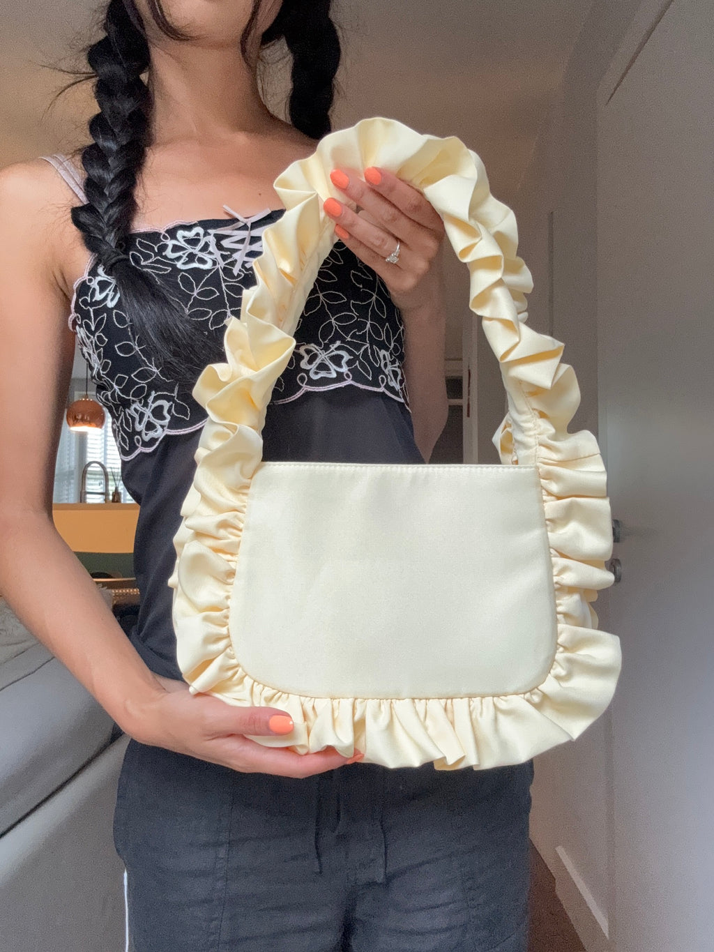 Butter Yellow Baguette Bag - Sample