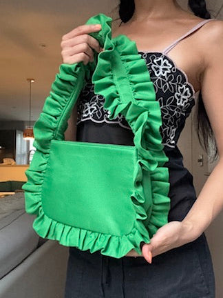 Jade Green Baguette Bag - Sample