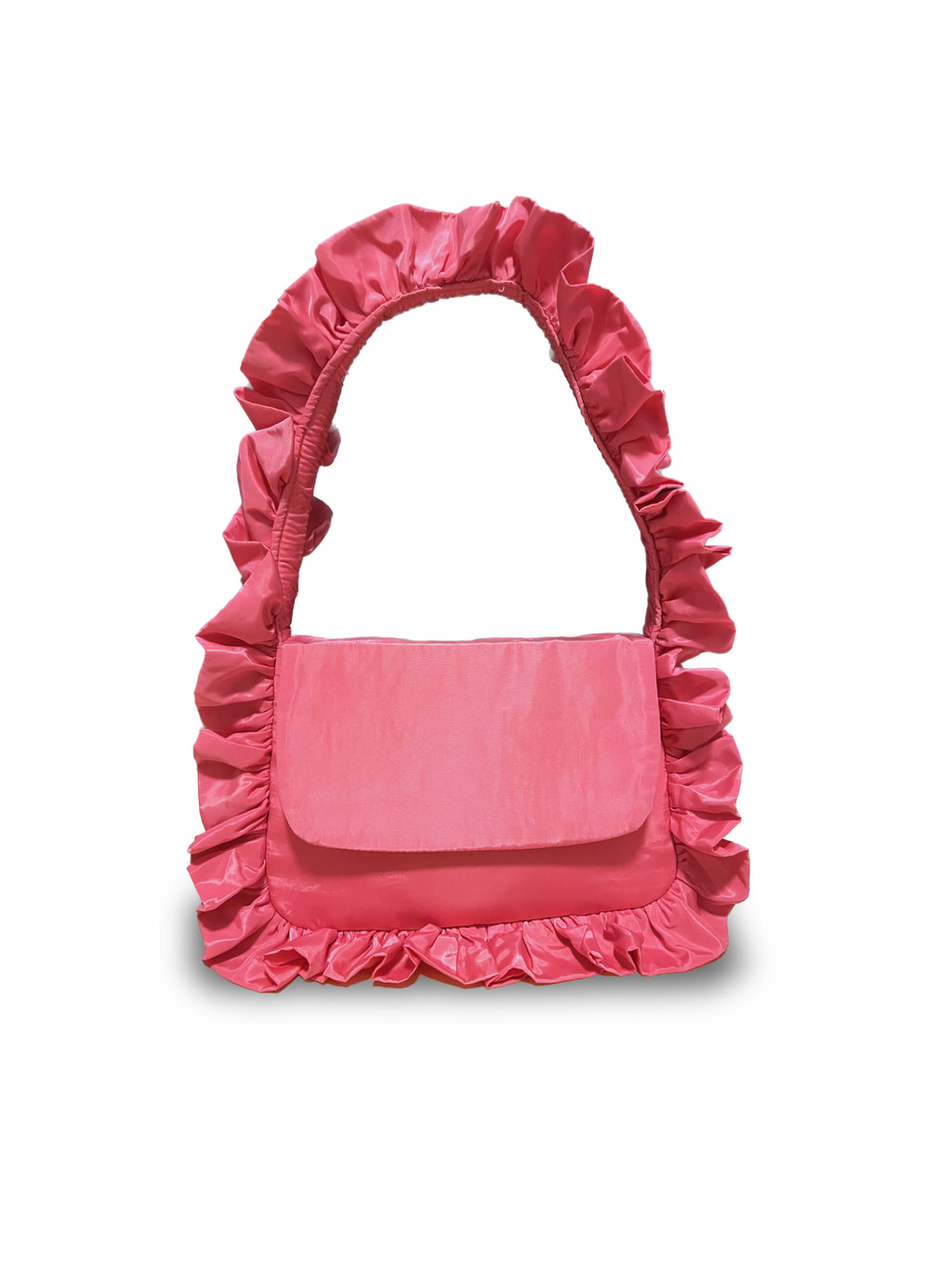 Deep Pink Baguette Flap Bag image 0