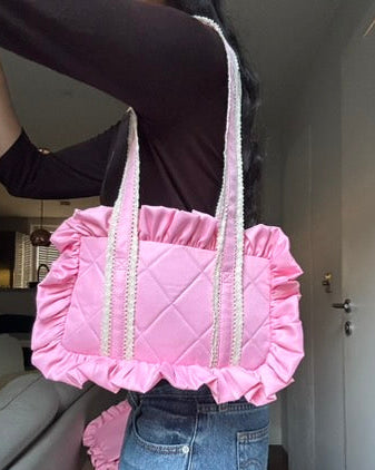 Baby Pink Puffy Bowler - Sample