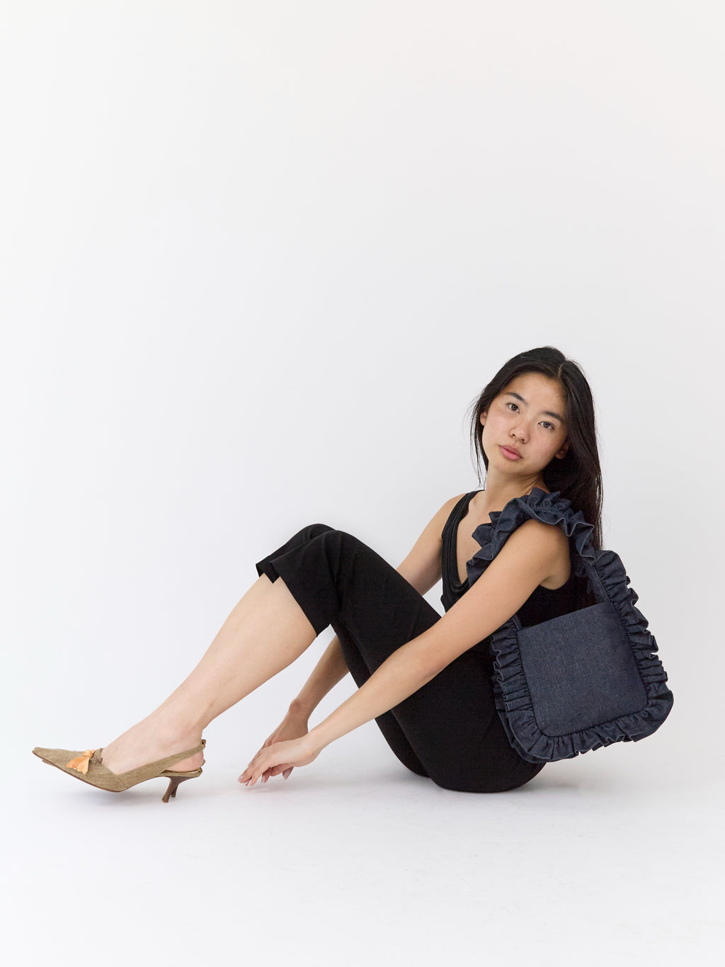 Denim Original Ruffle Bag image 2