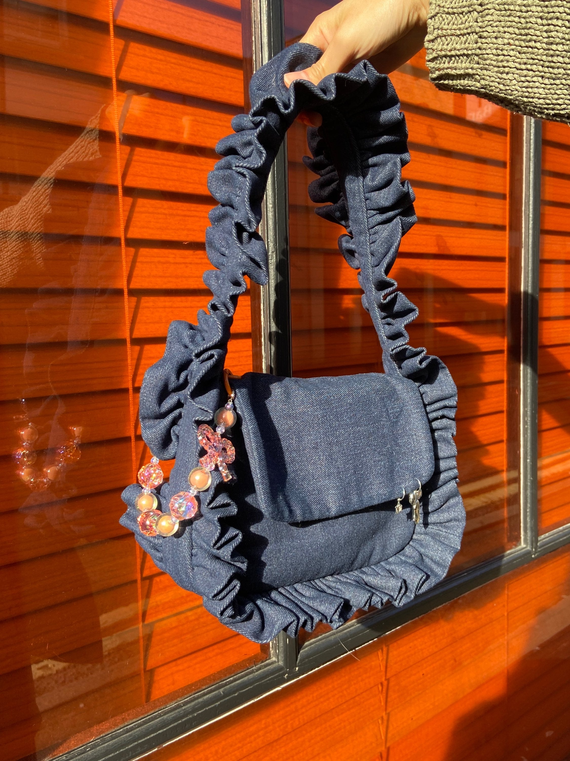 Denim Baguette Flap Bag image 4