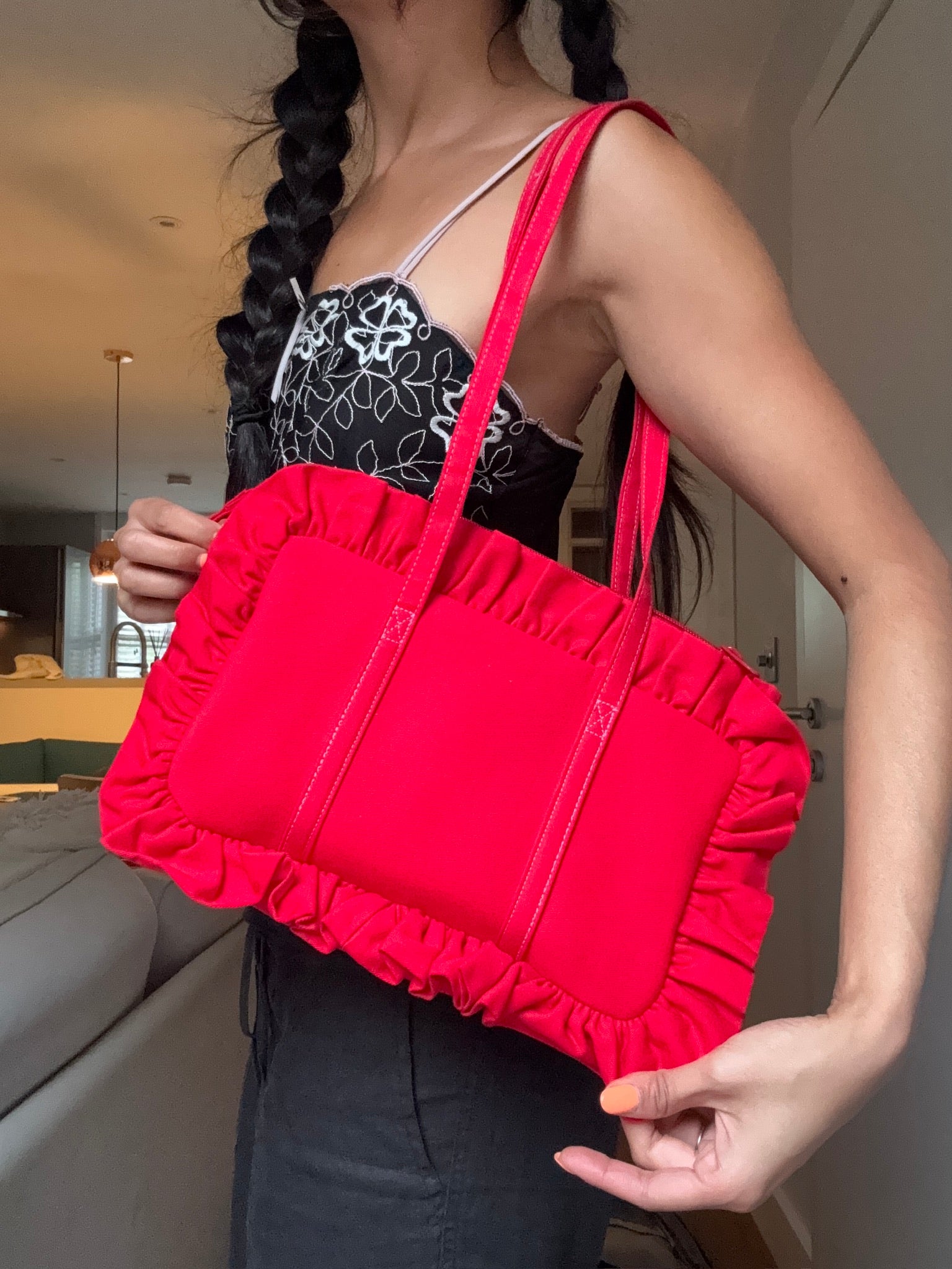 Red Bowler Bag - Sample