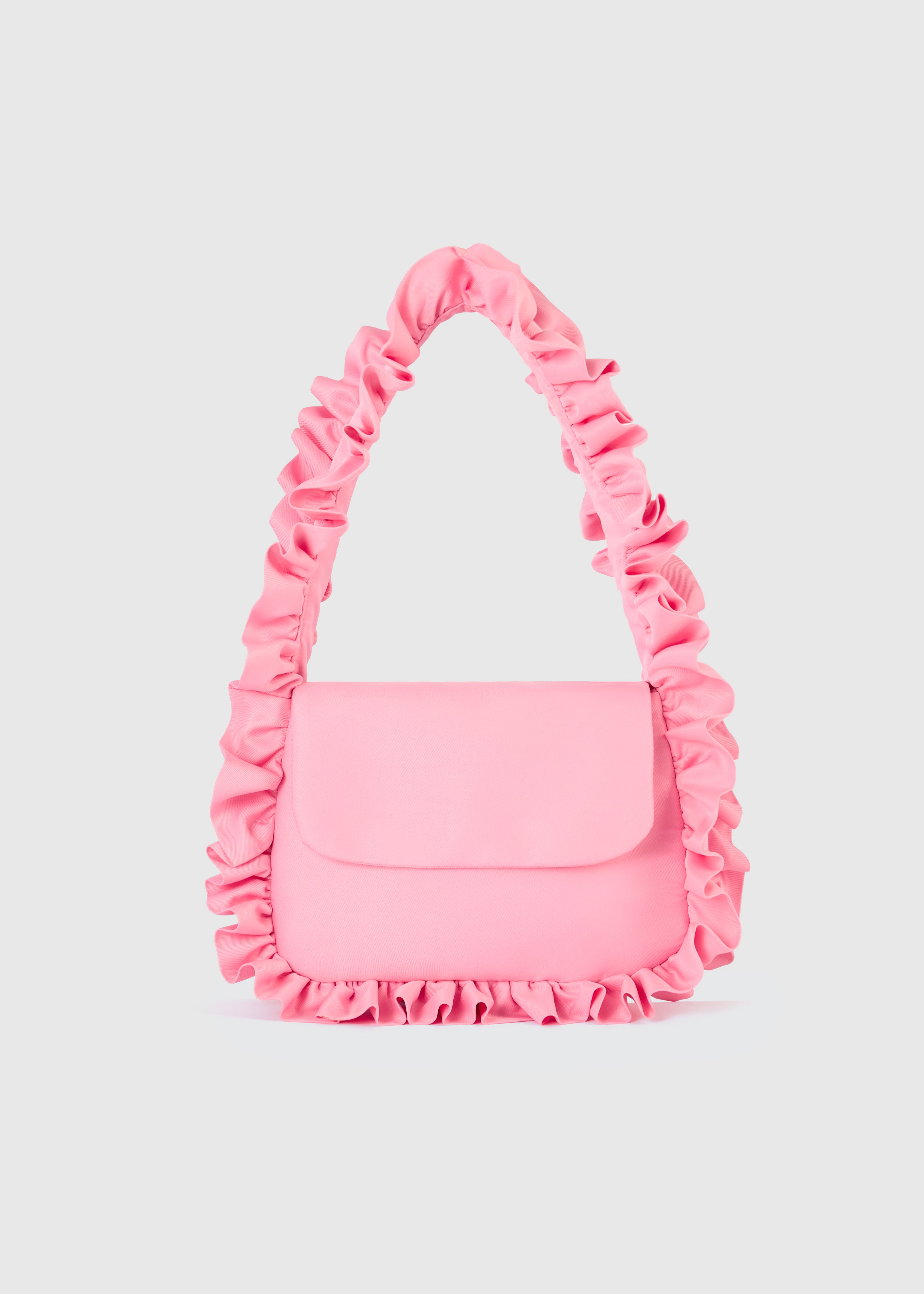 Baby Pink Baguette Flap Bag