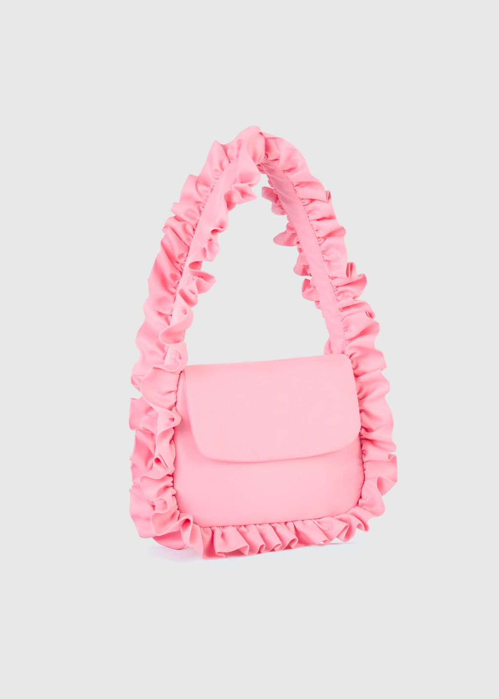 Baby Pink Baguette Flap Bag