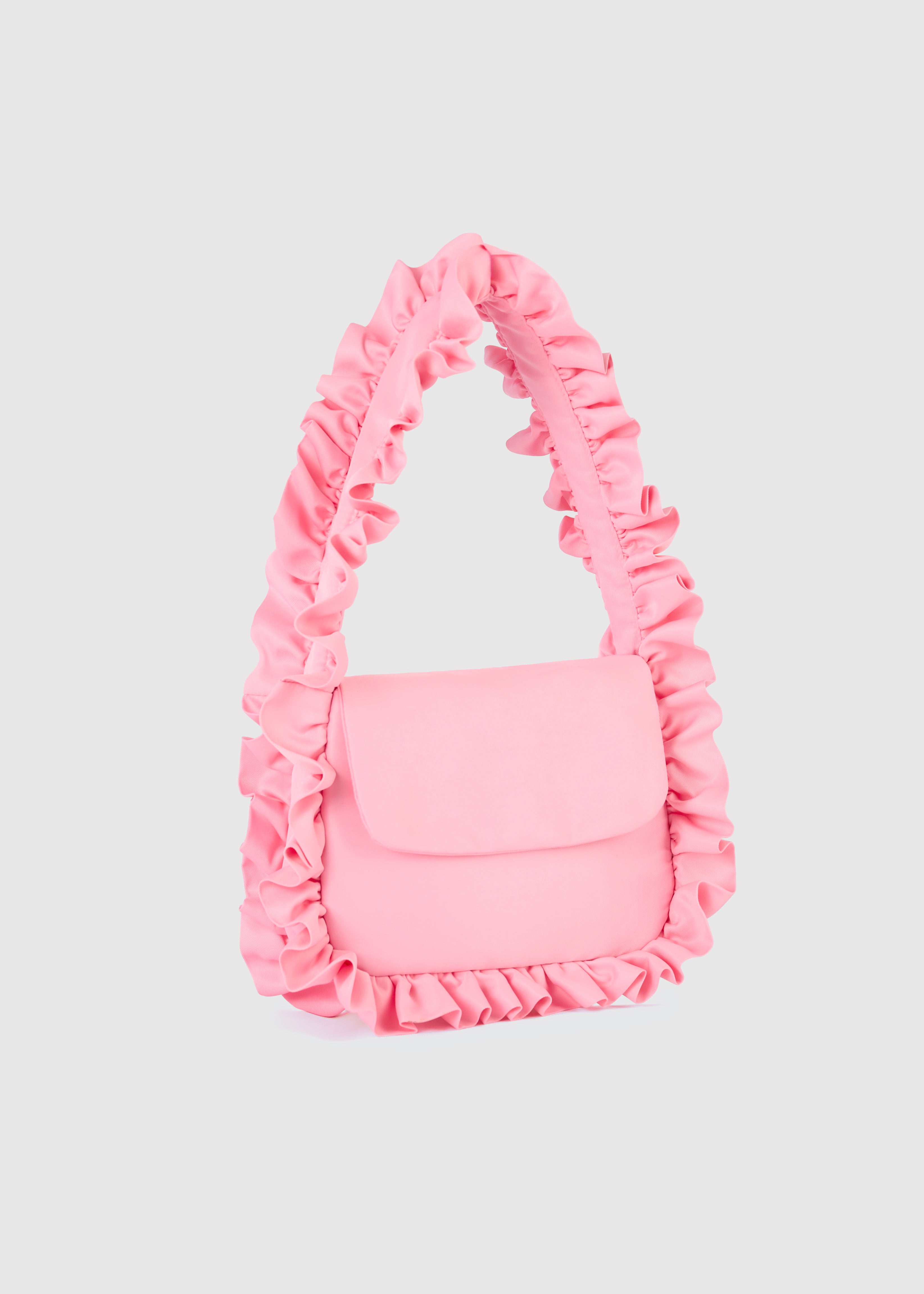 Baby Pink Baguette Flap Bag