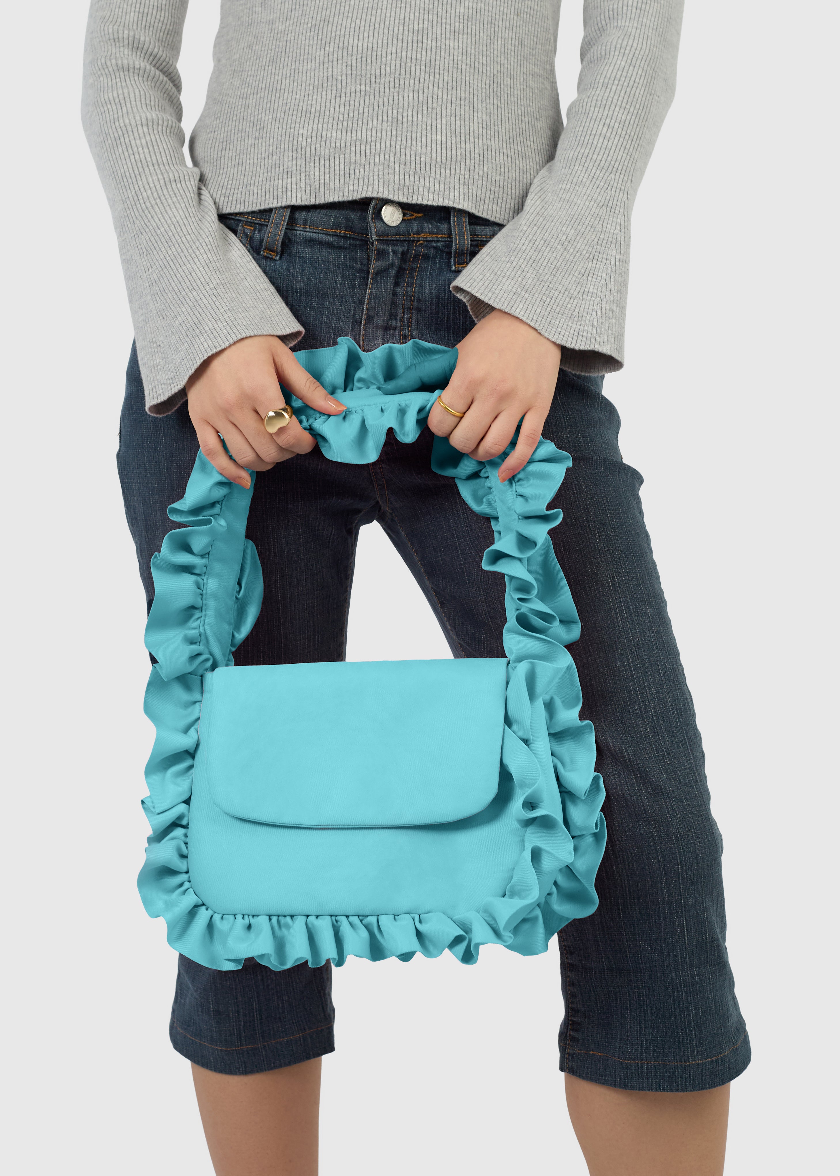 Aqua Baguette Flap Bag