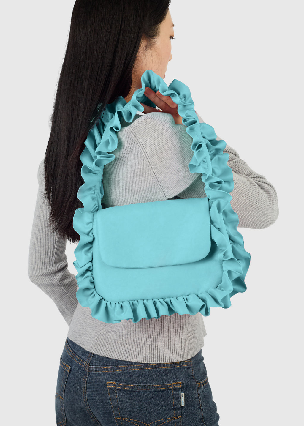 Aqua Baguette Flap Bag