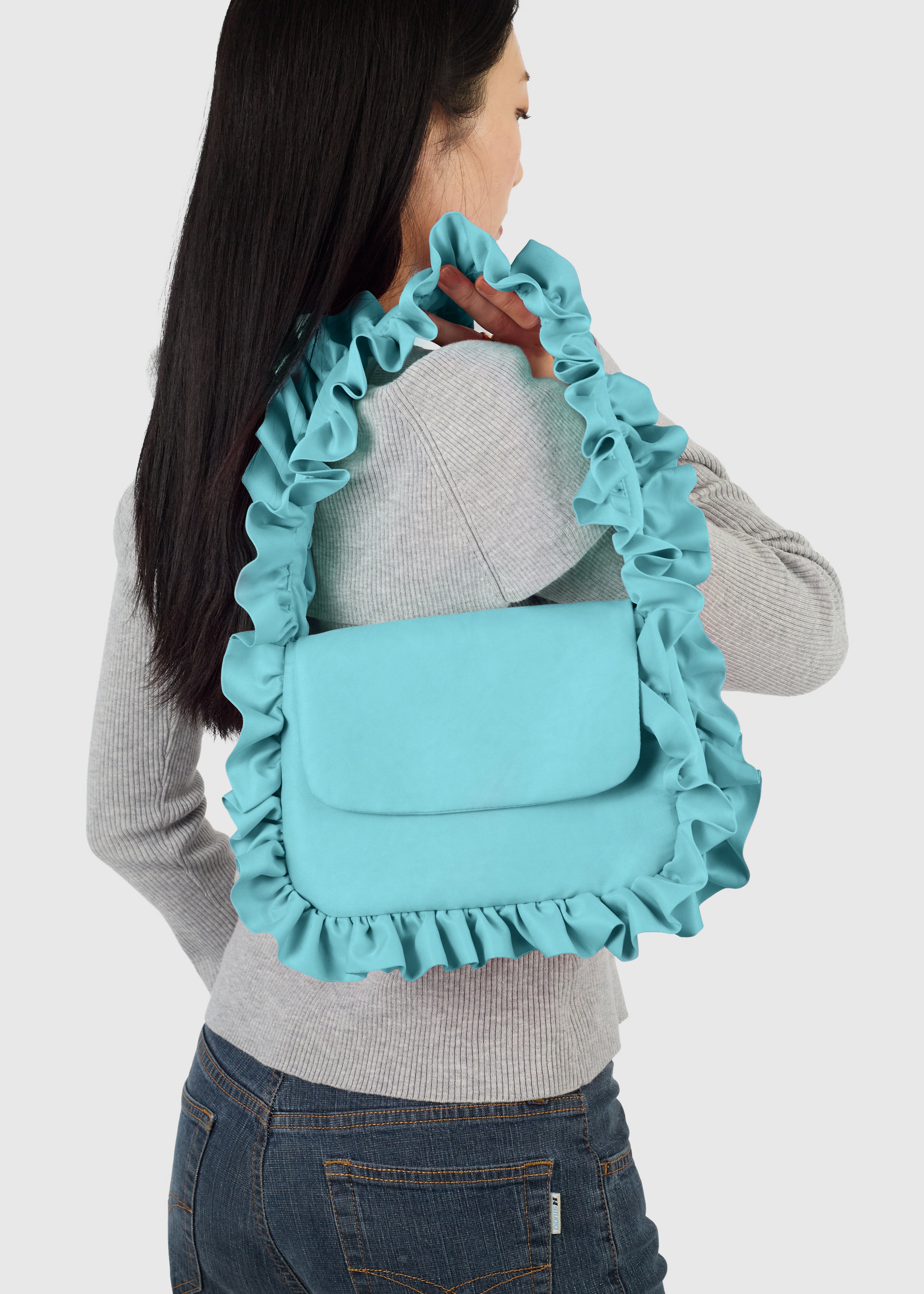 Aqua Baguette Flap Bag