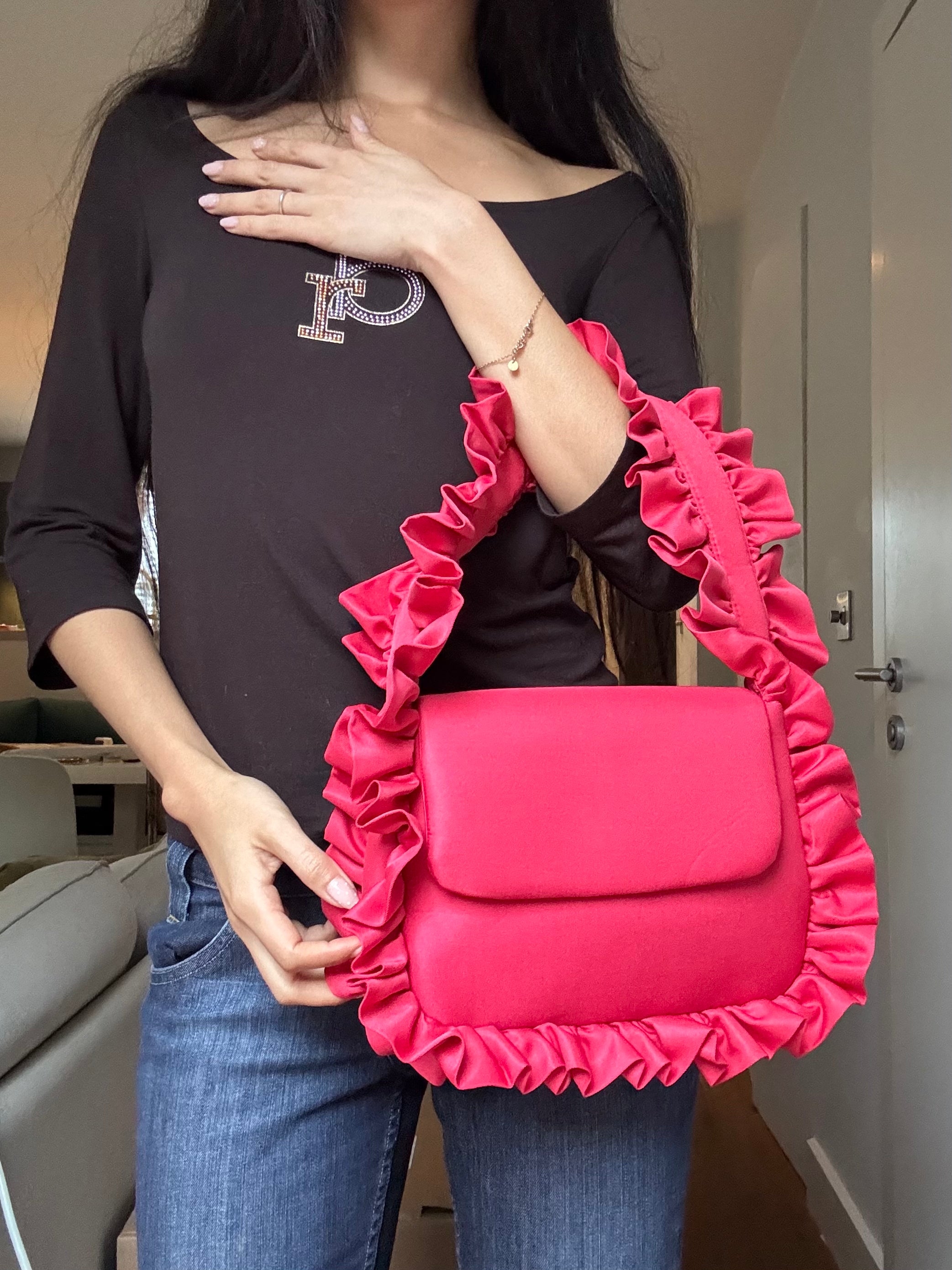 Red Baguette Flap - Sample