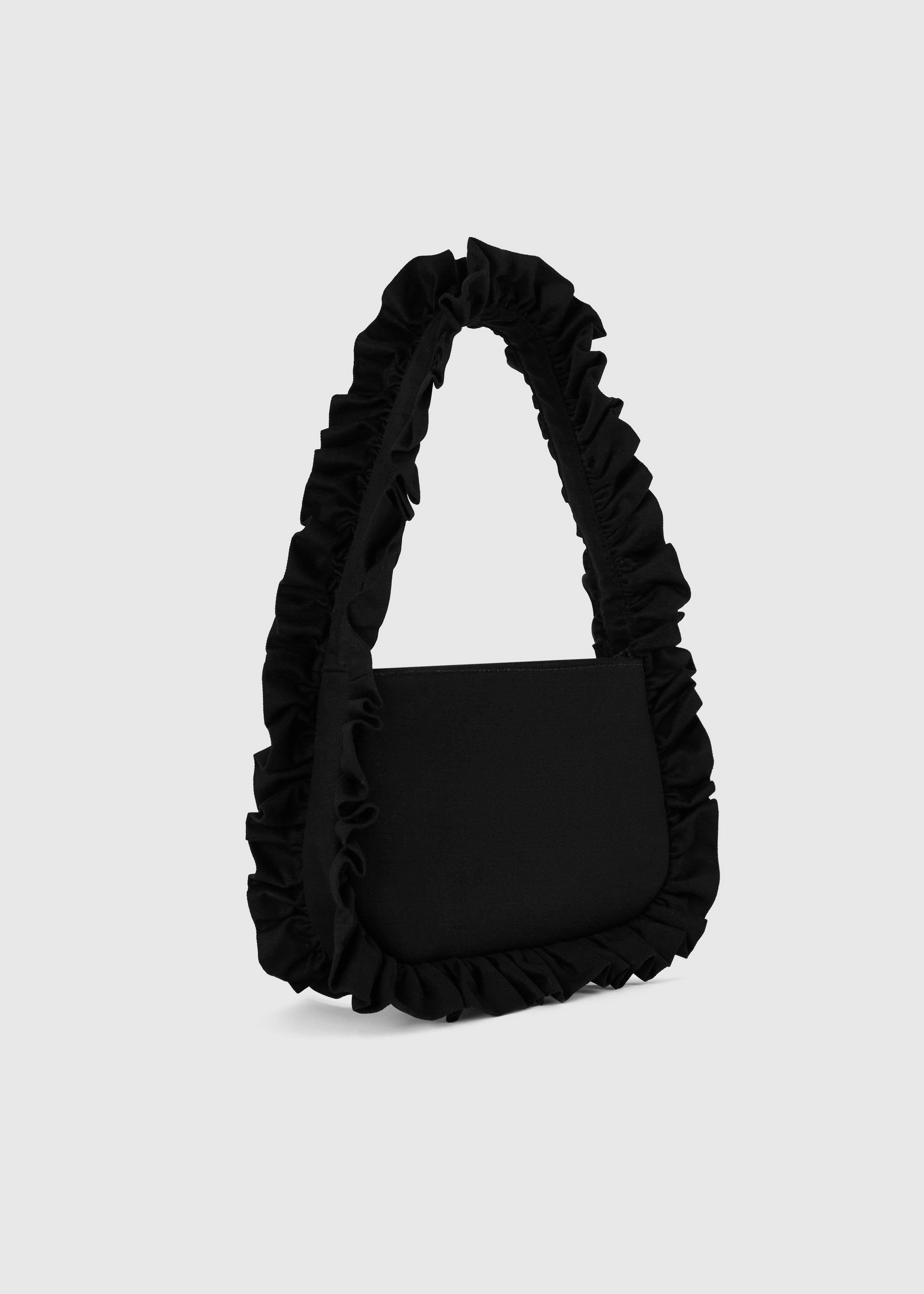 Black Canvas Baguette Bag