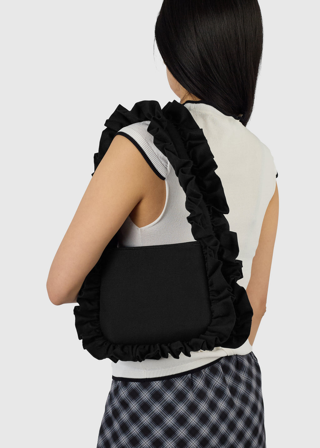 Black Canvas Baguette Bag