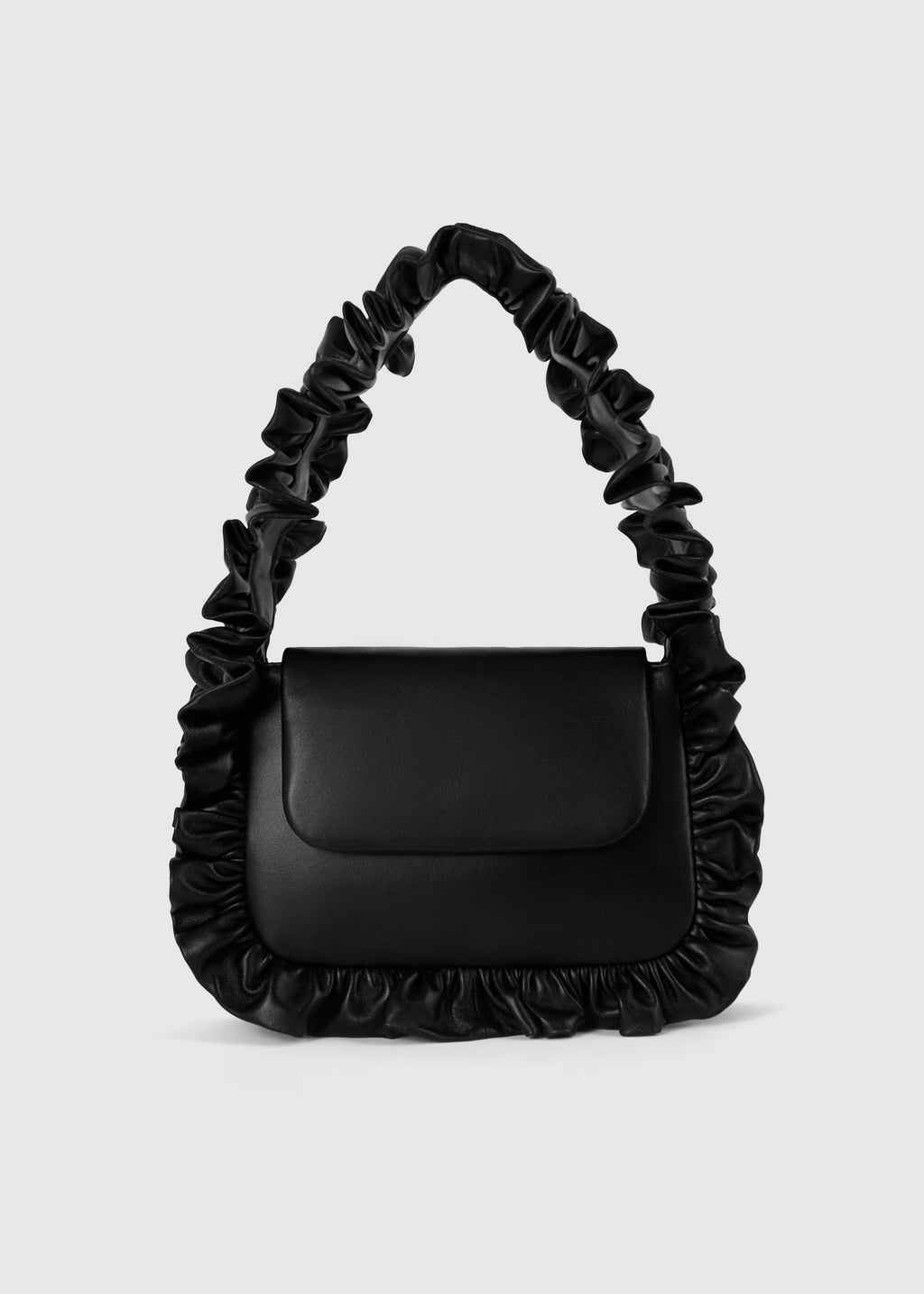 Leather Baguette Flap Bag