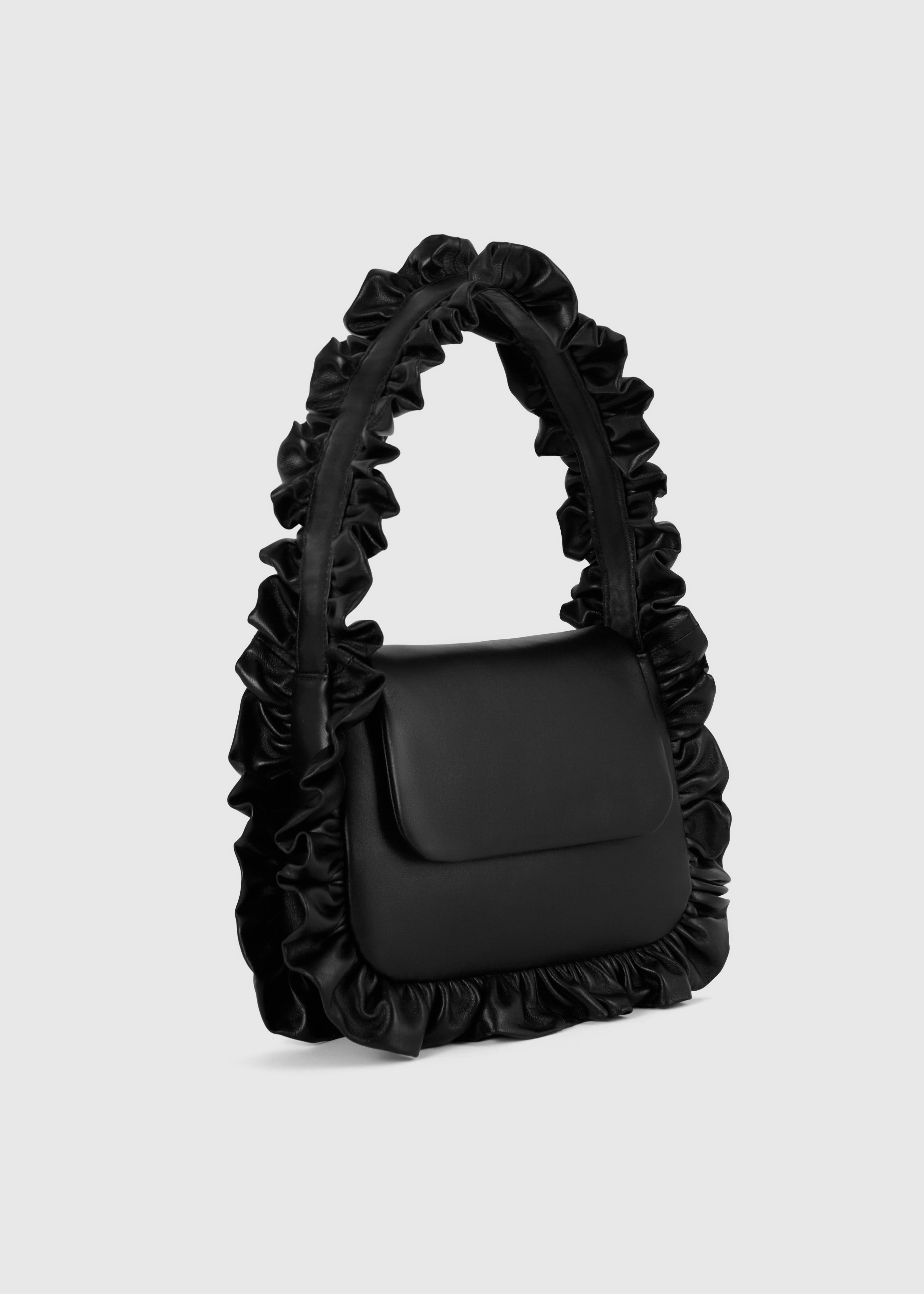 Leather Baguette Flap Bag