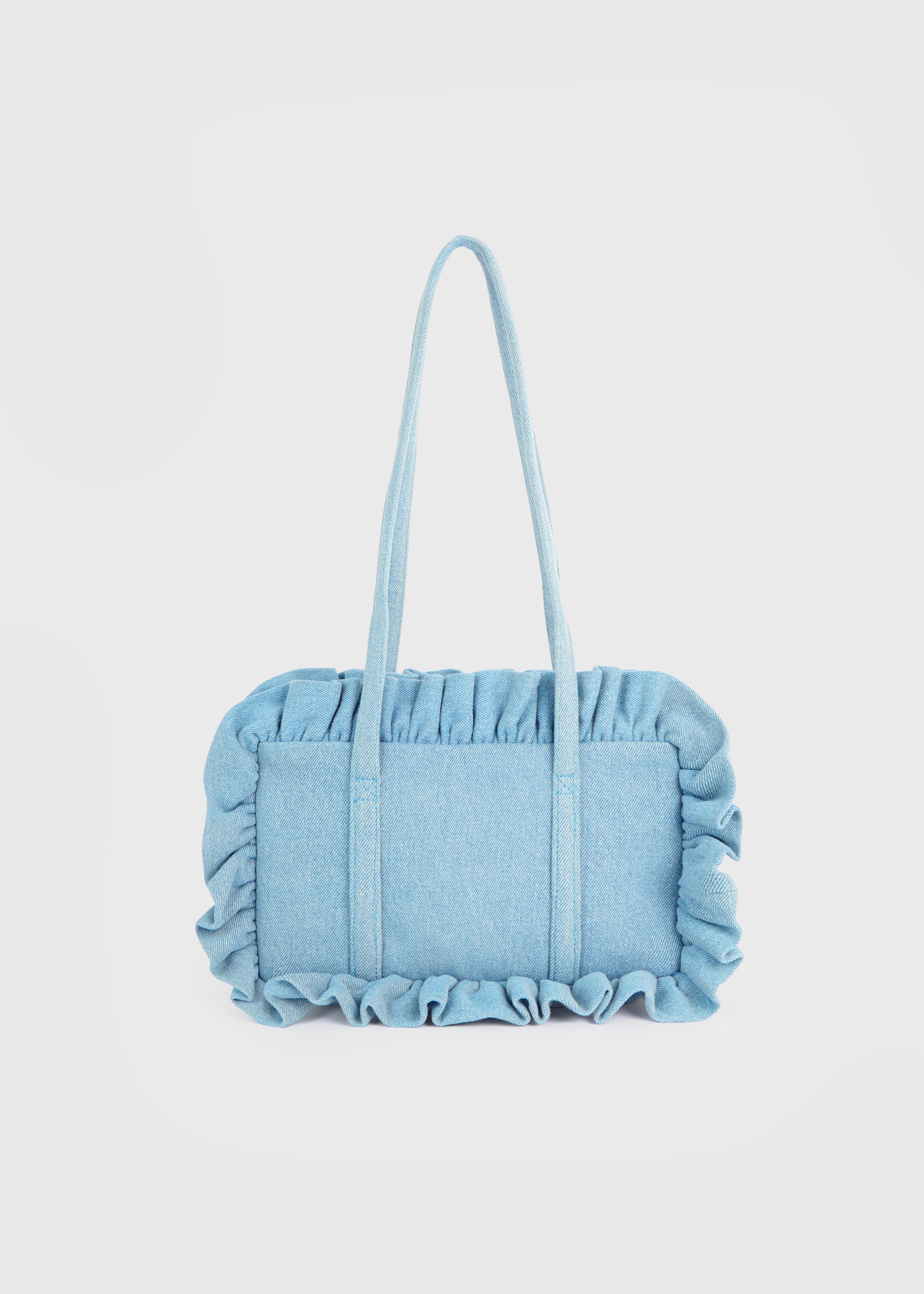 Cornflower Denim Bowler Bag