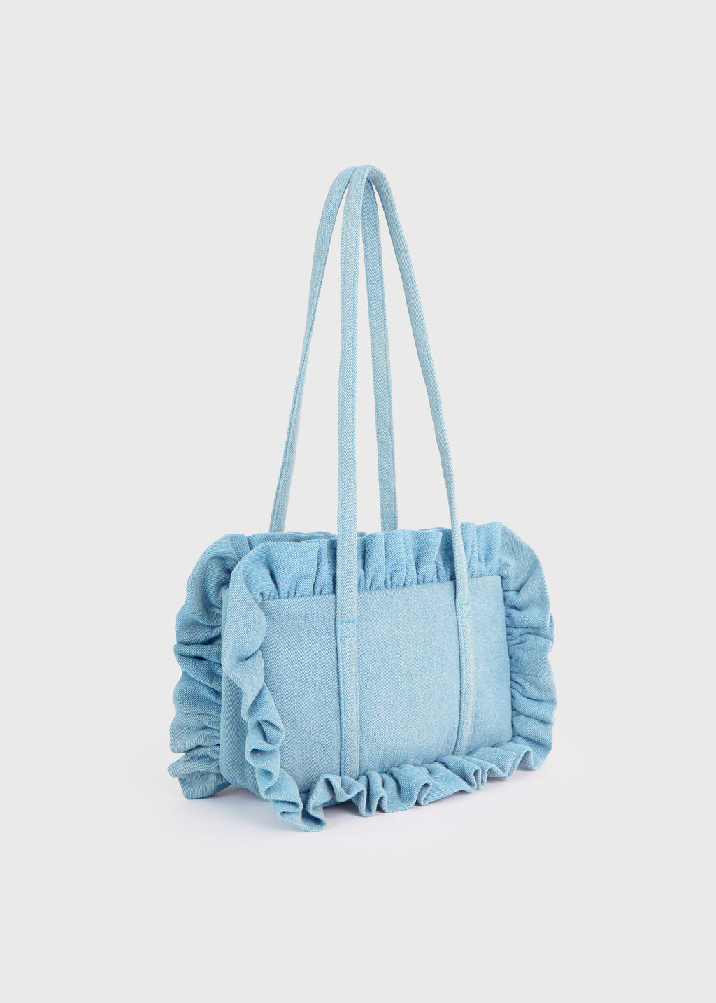 Cornflower Denim Bowler Bag