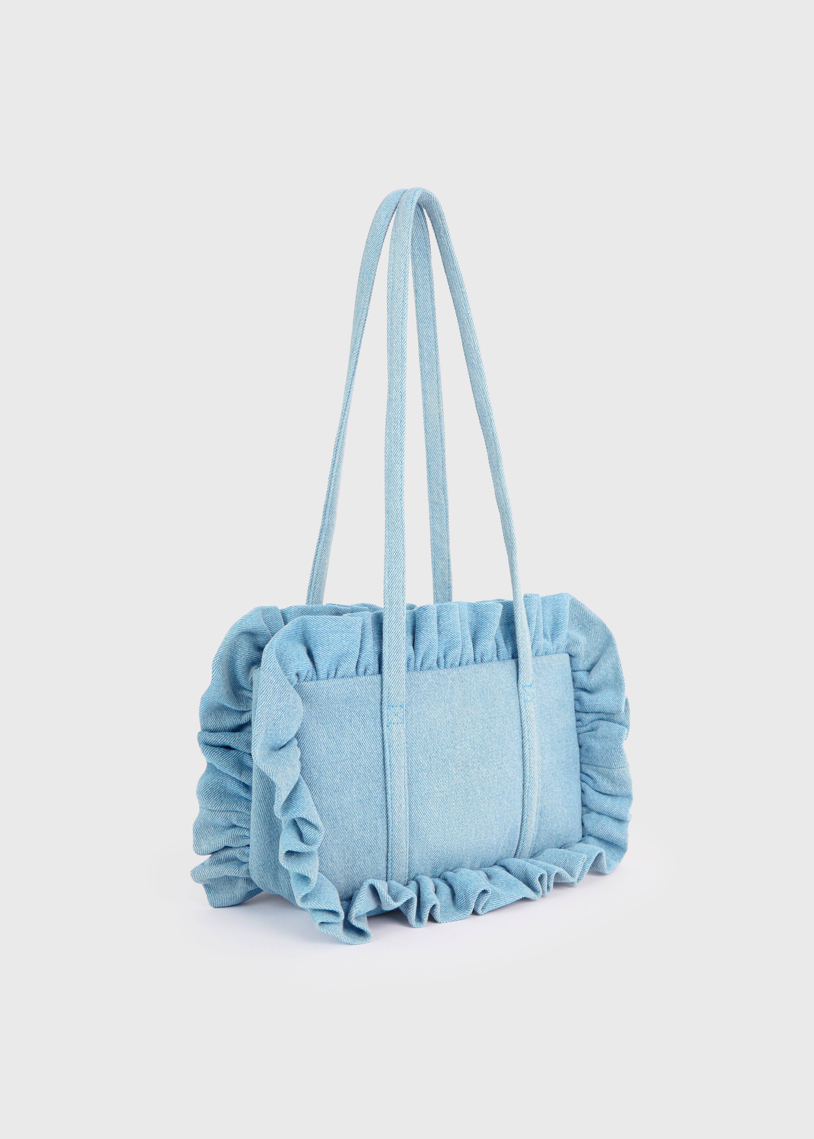 Cornflower Denim Bowler Bag