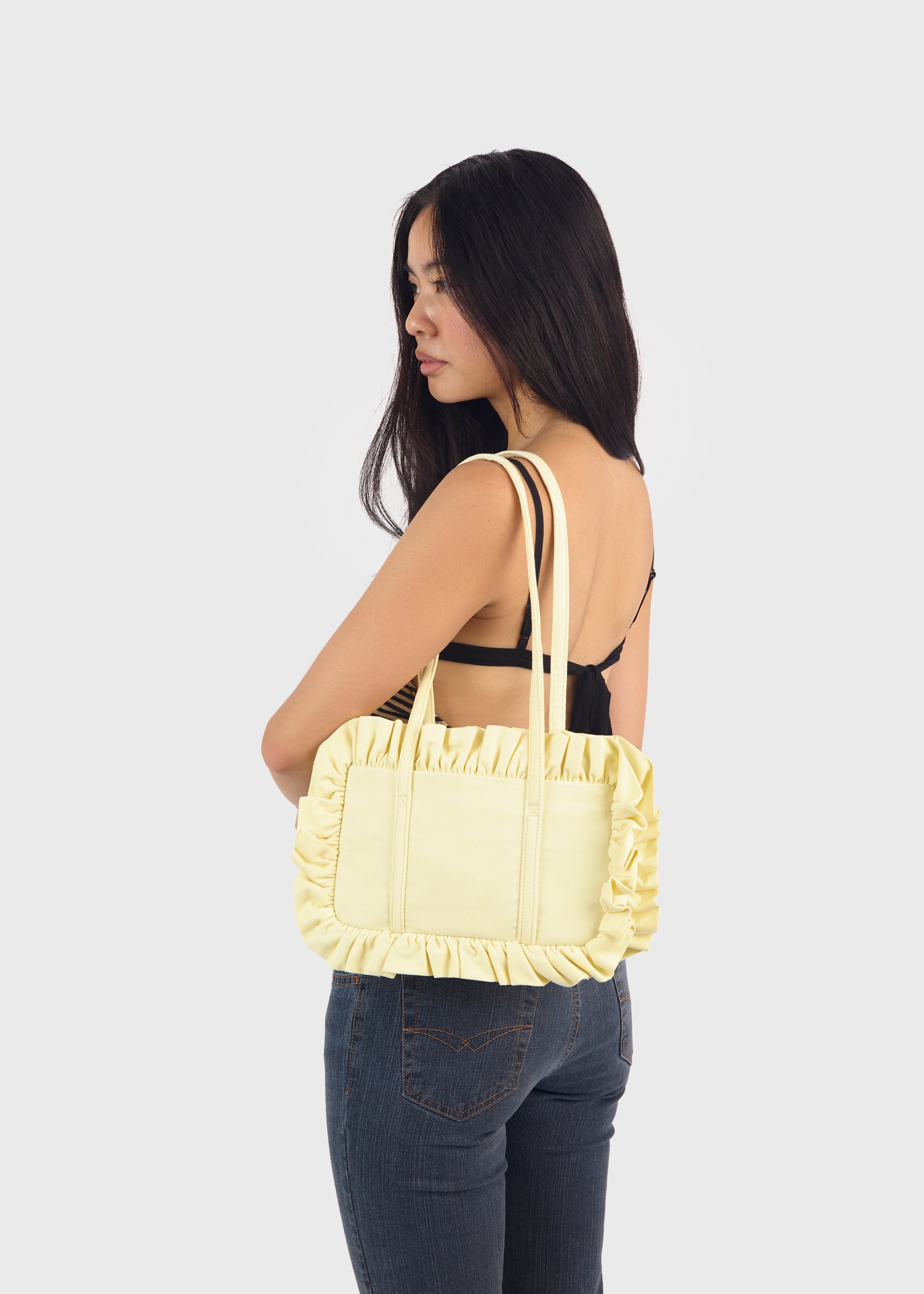 Butter Yellow Bowler Bag