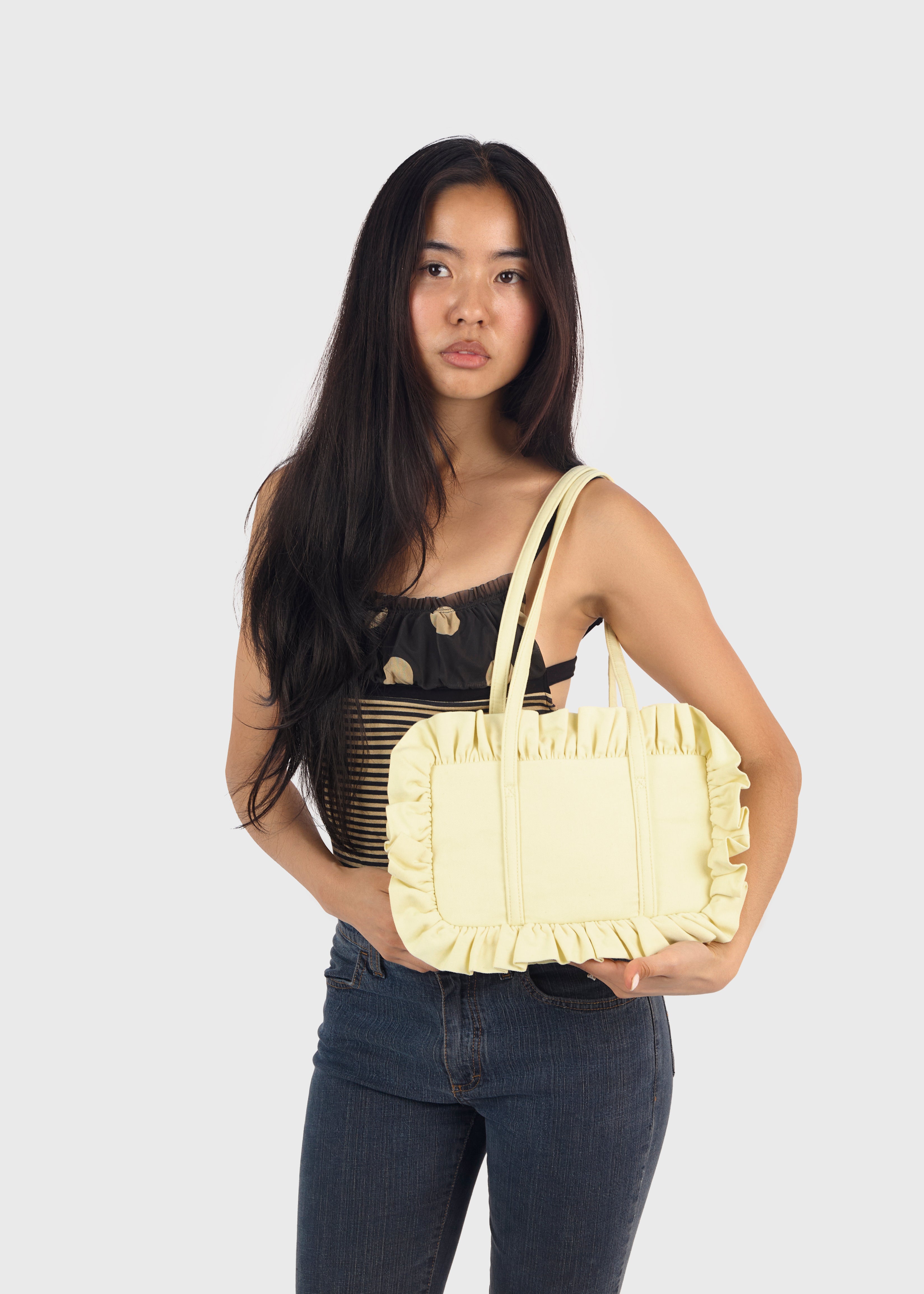 Butter Yellow Bowler Bag