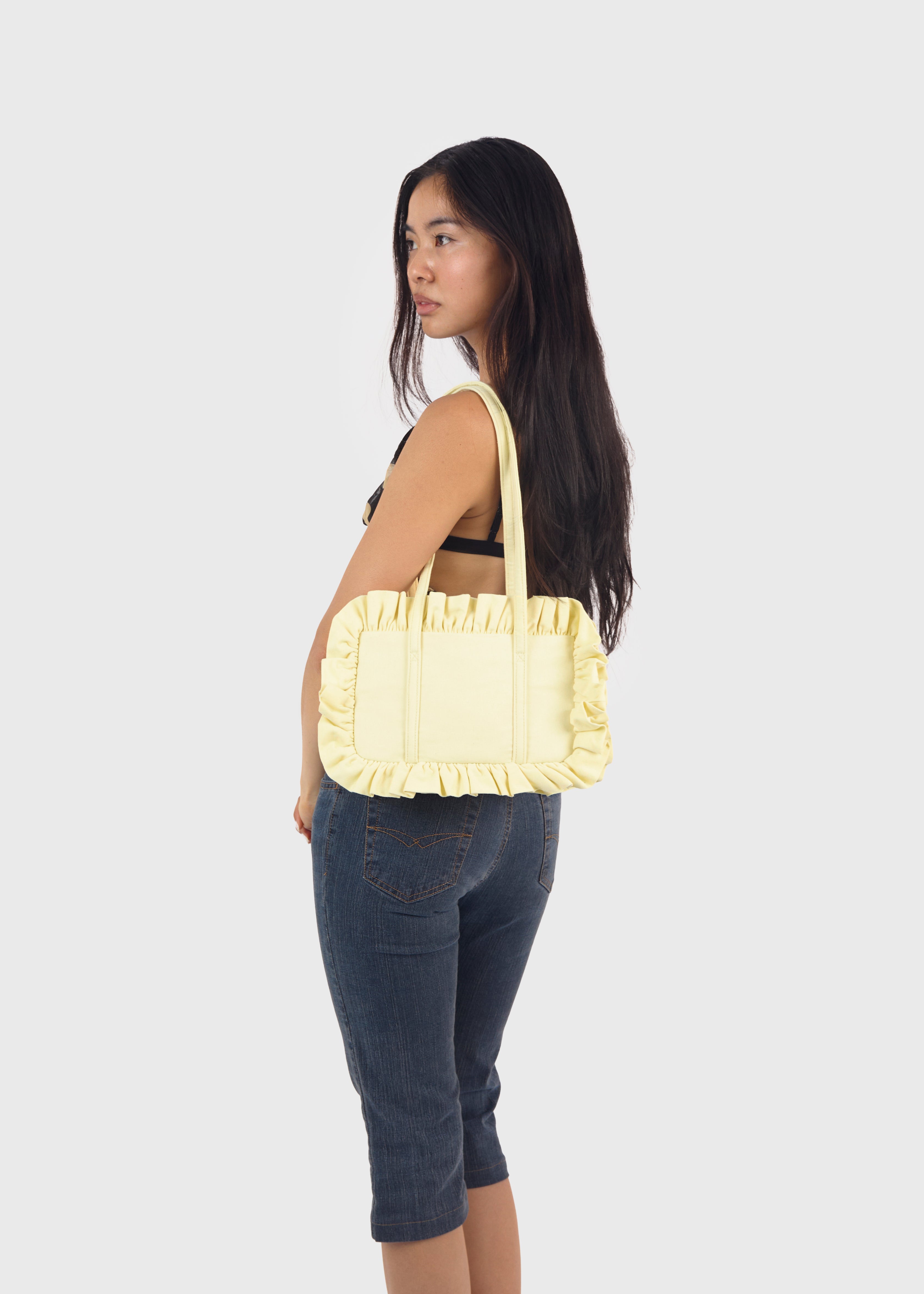 Butter Yellow Bowler Bag