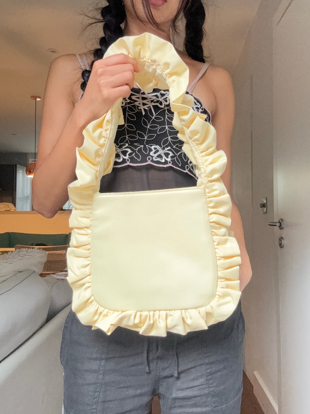 Butter Yellow Original Ruffle Bag - Sample