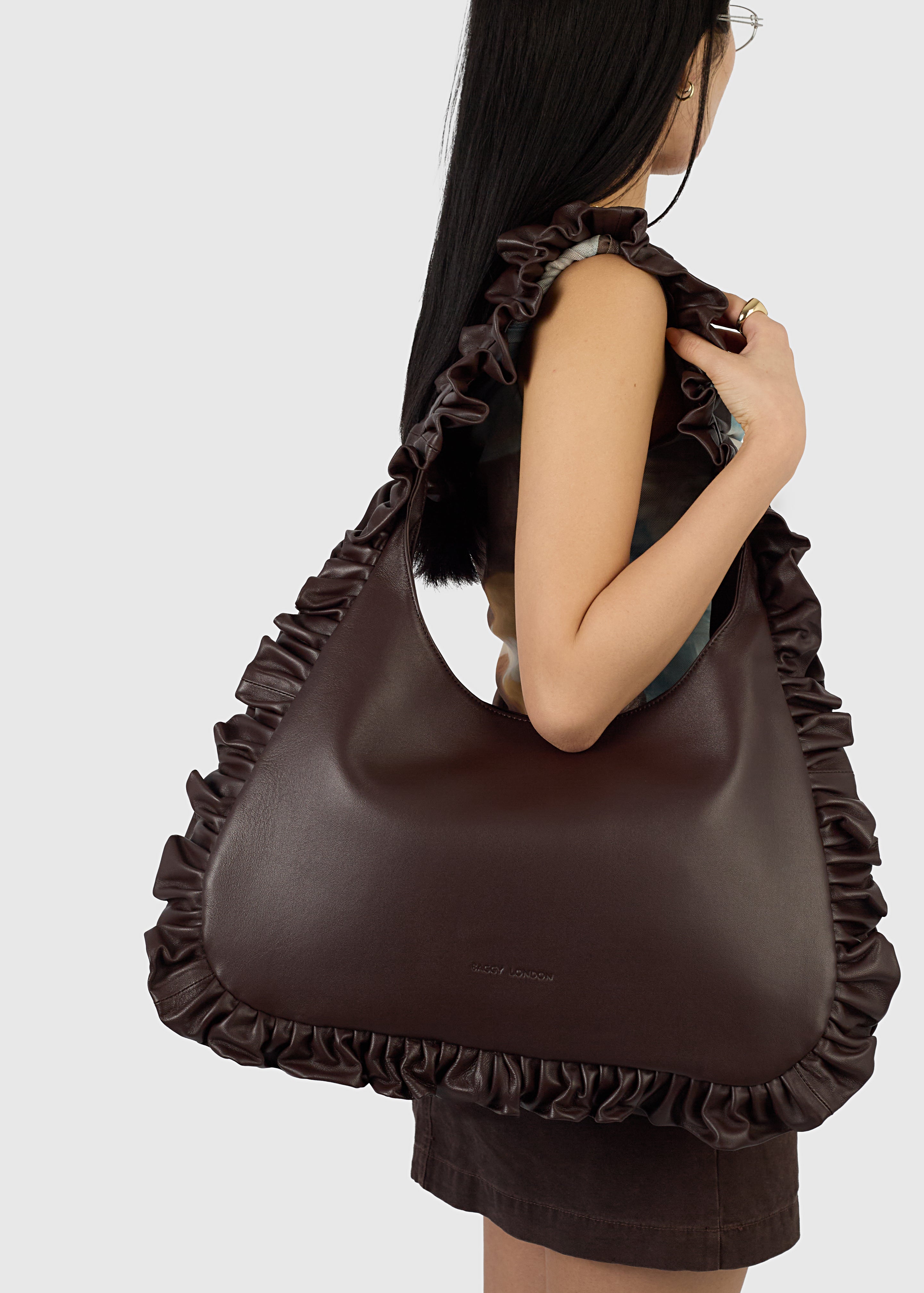 Leather Hobo - Chicory Coffee