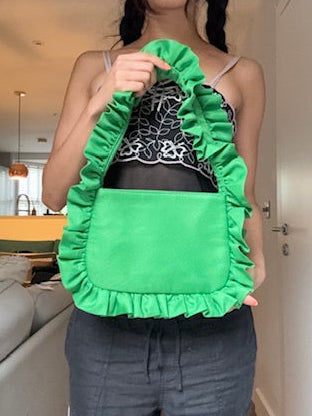 Jade Green Baguette Bag - Sample