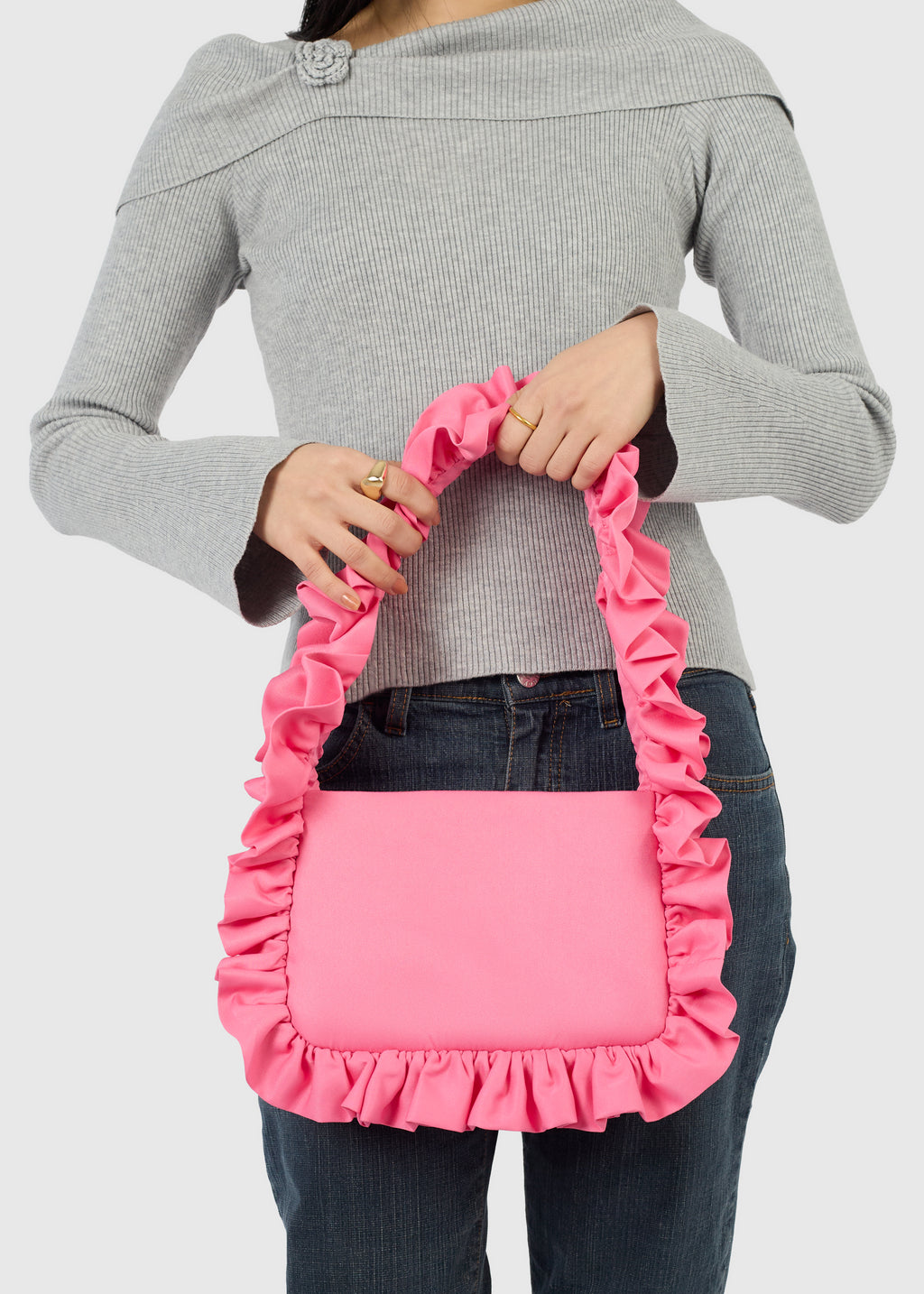 Deep Pink Baguette Bag
