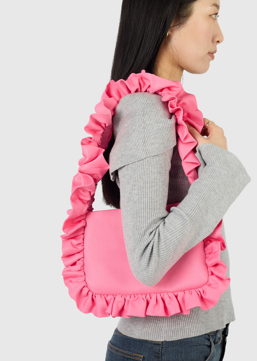 Deep Pink Baguette Bag