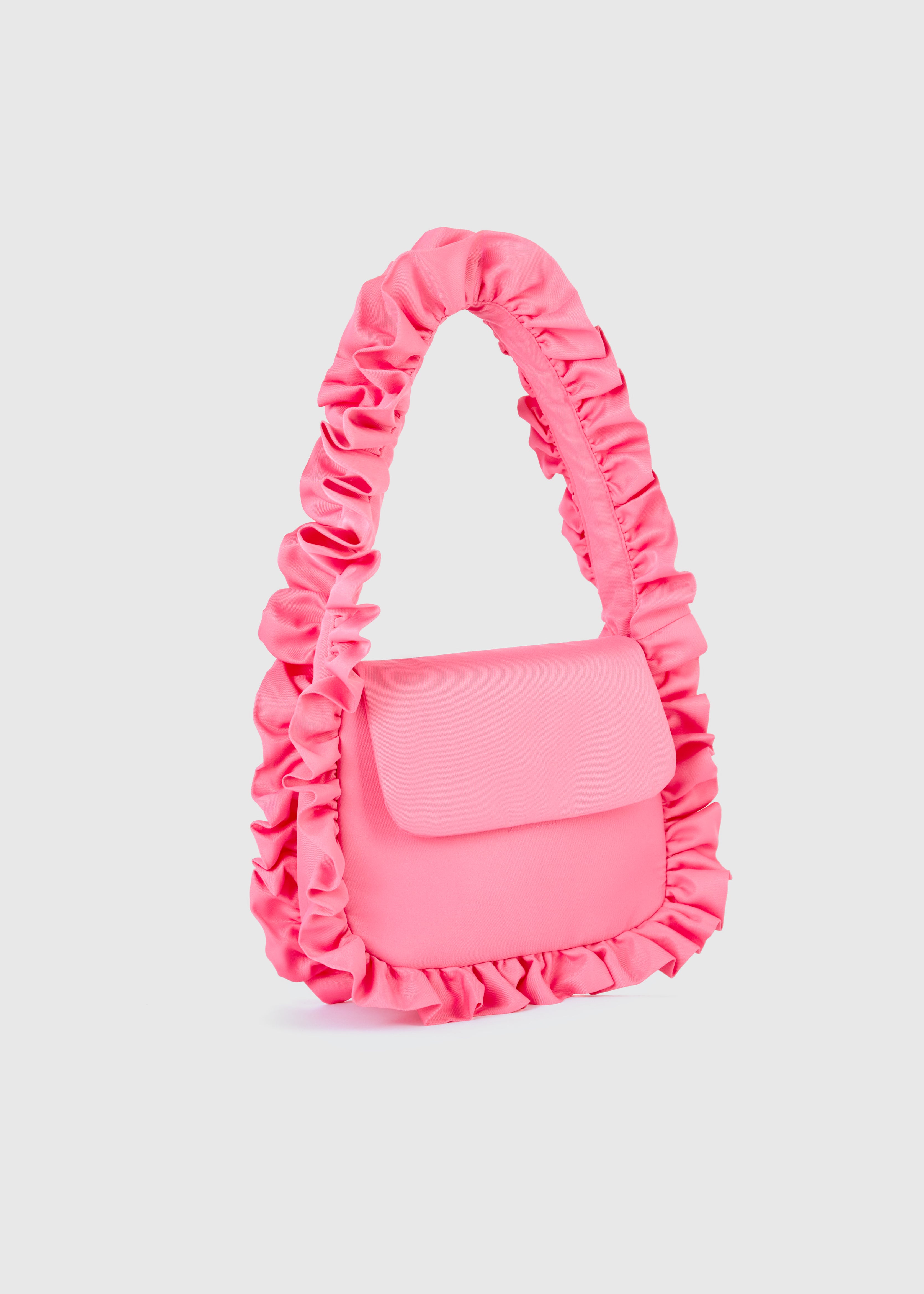Deep Pink Baguette Flap Bag
