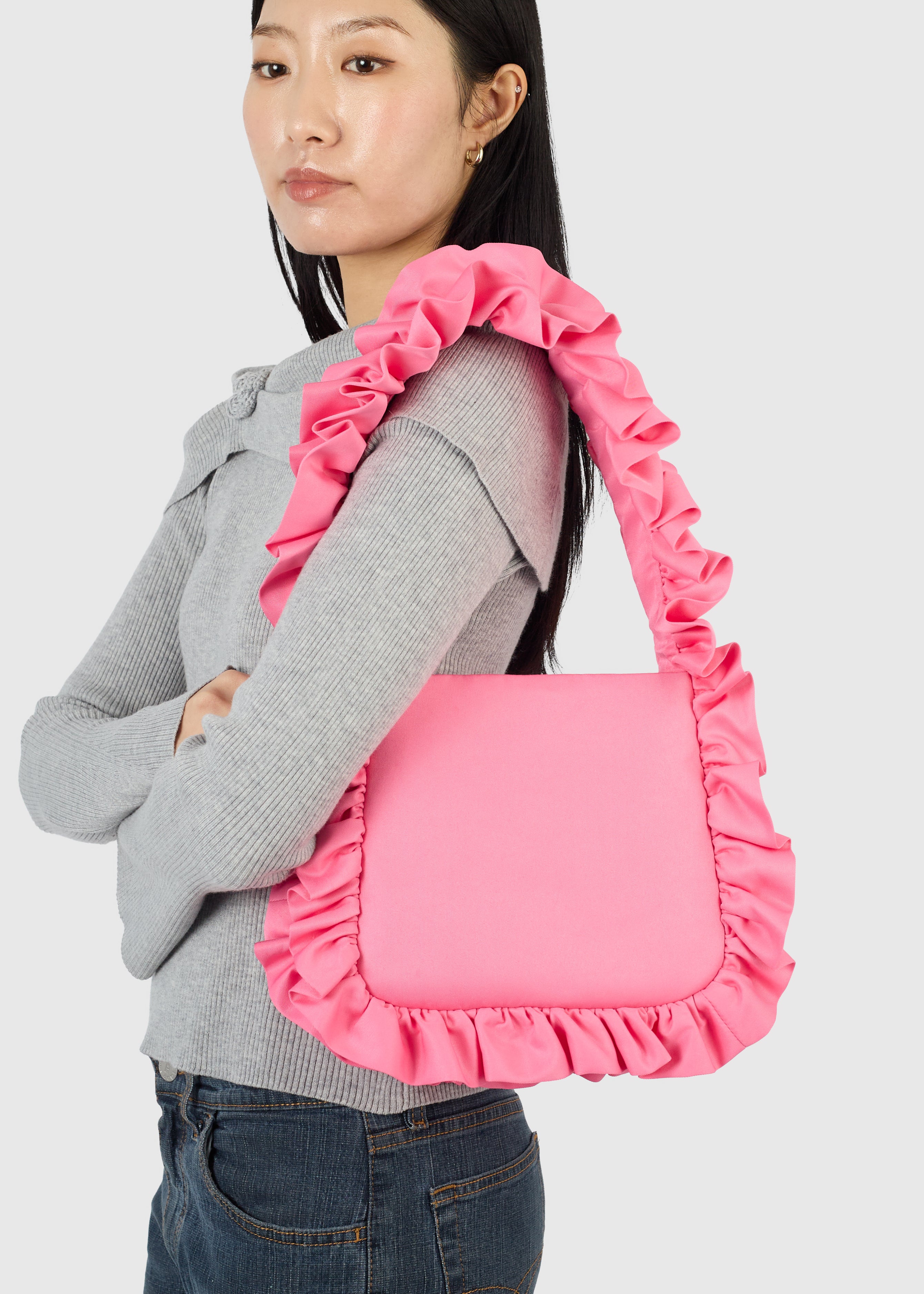 Deep Pink Original Ruffle Bag – Baggy London