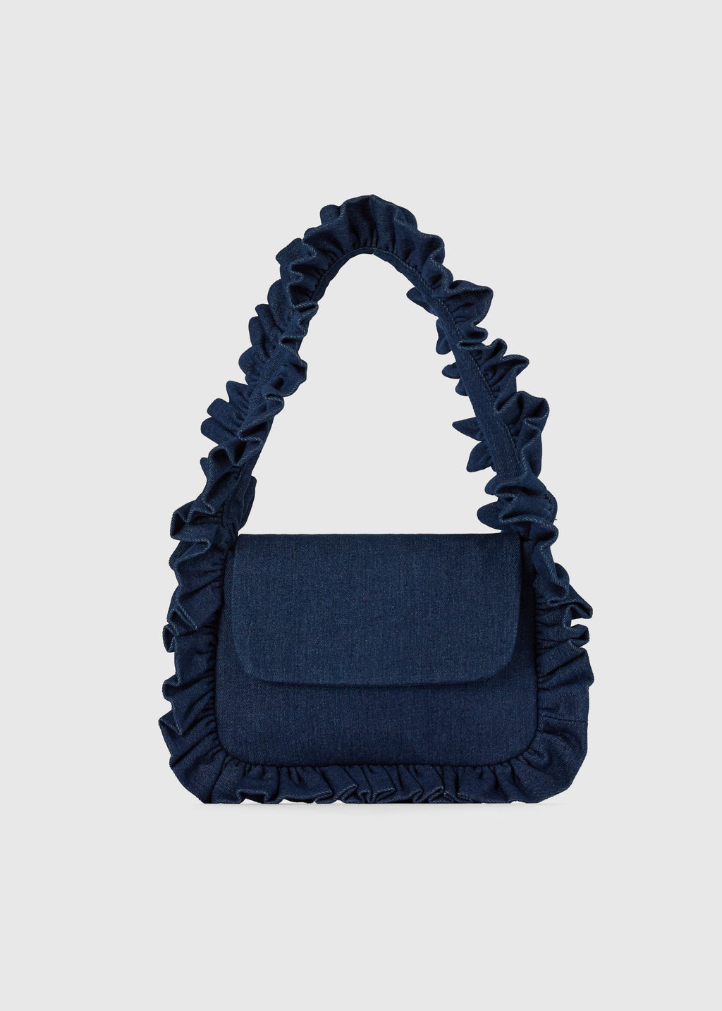 Denim Baguette Flap Bag