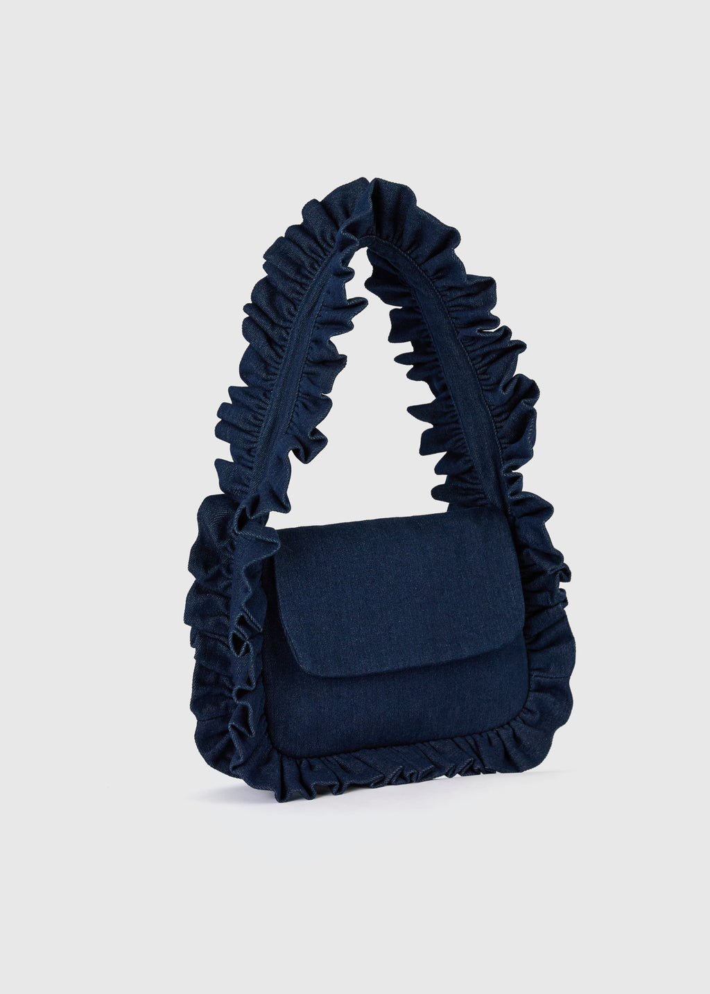Denim Baguette Flap Bag
