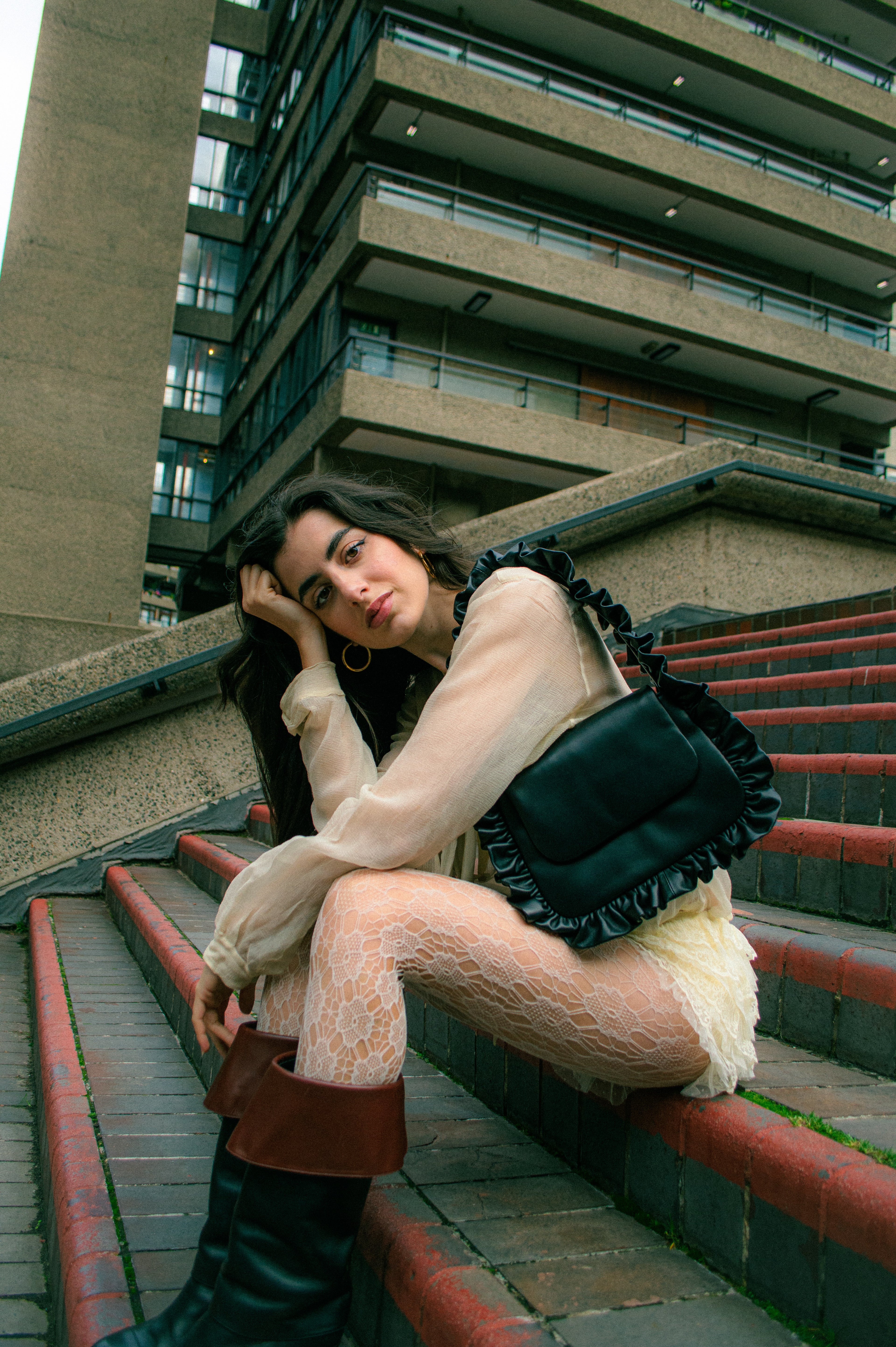 Leather Baguette Flap Bag