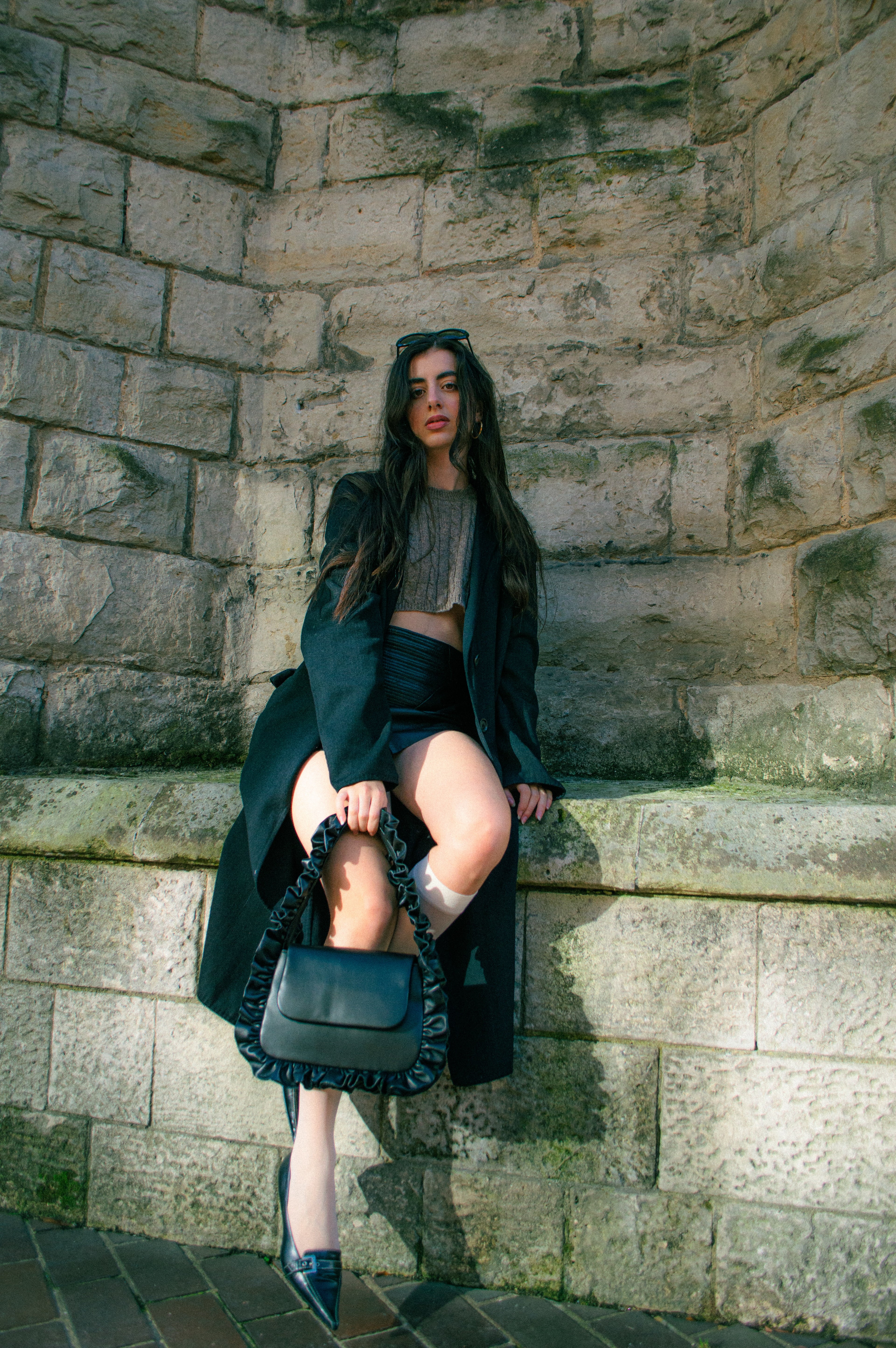 Leather Baguette Flap Bag