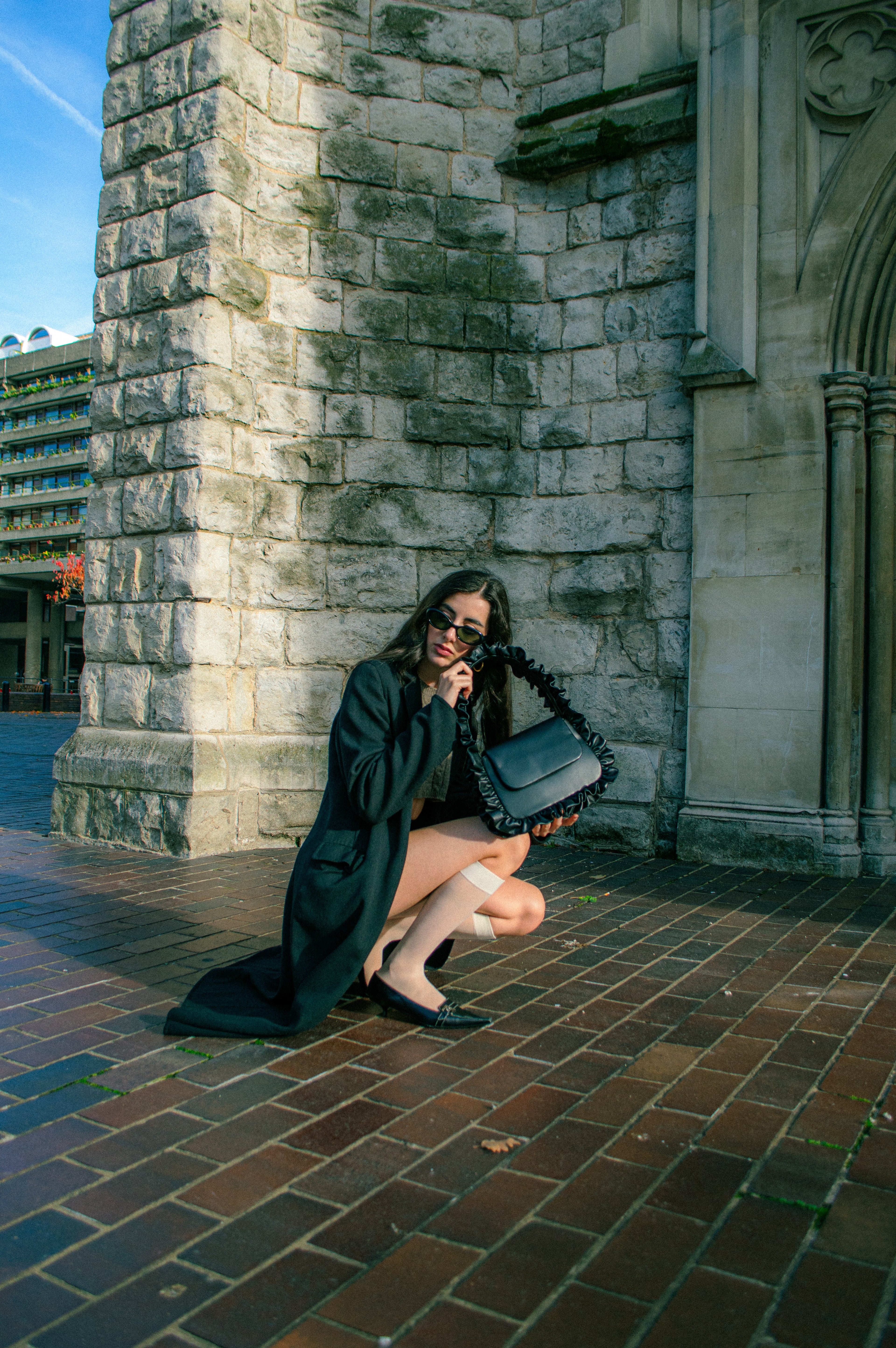 Leather Baguette Flap Bag