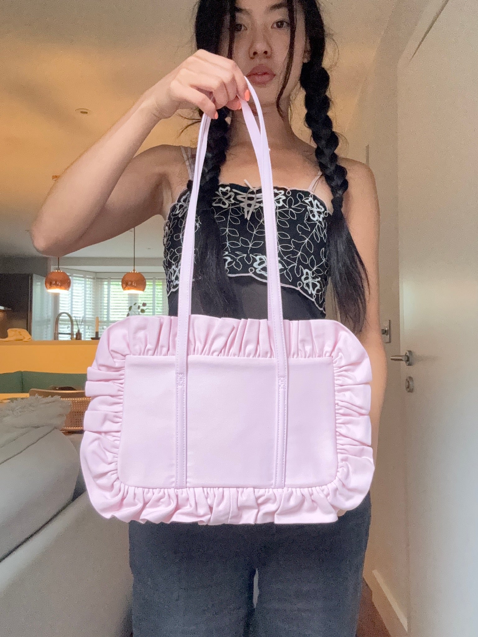 Baby Pink Bowler Bag - Sample
