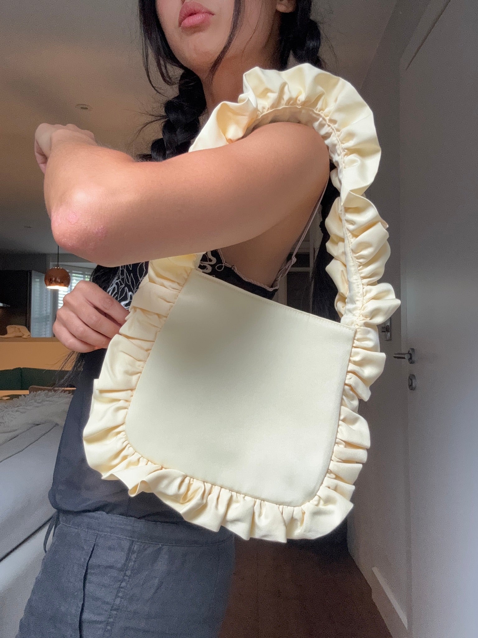 Butter Yellow Original Ruffle Bag - Sample