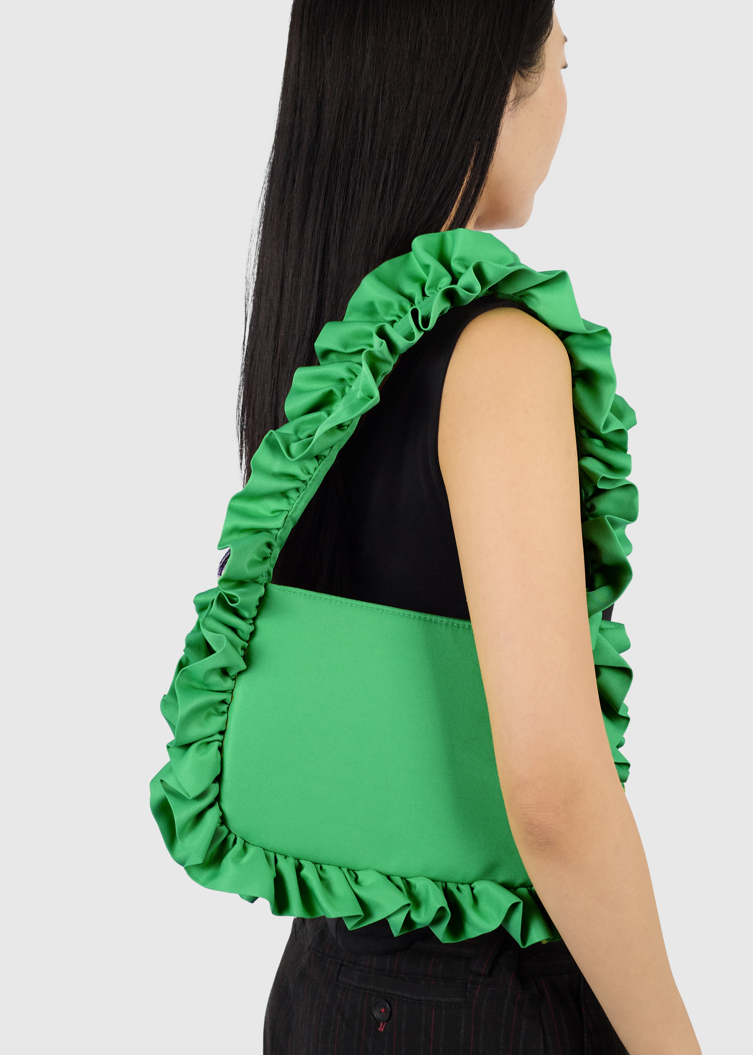 Jade Green Baguette Bag