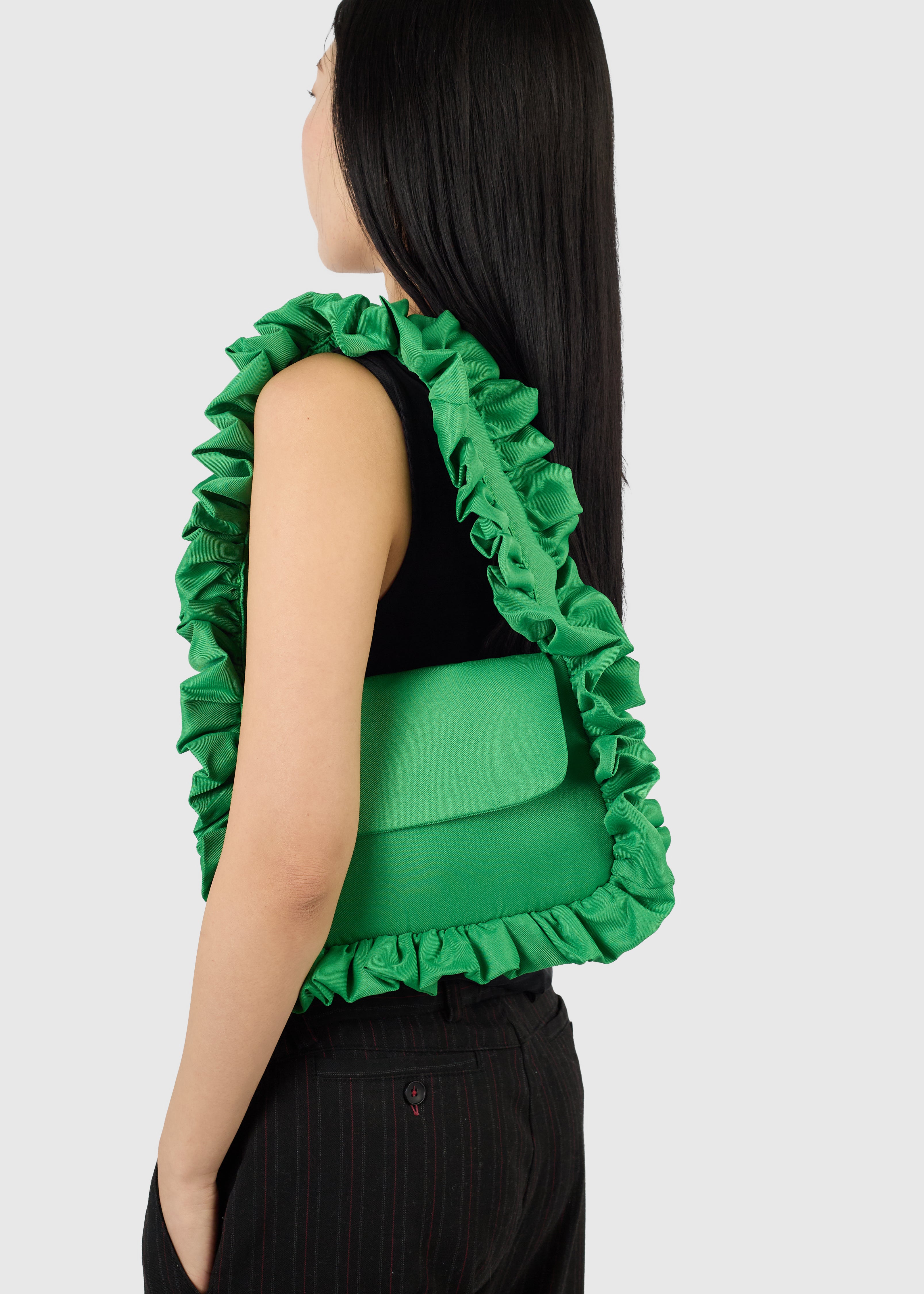Jade Green Baguette Flap Bag