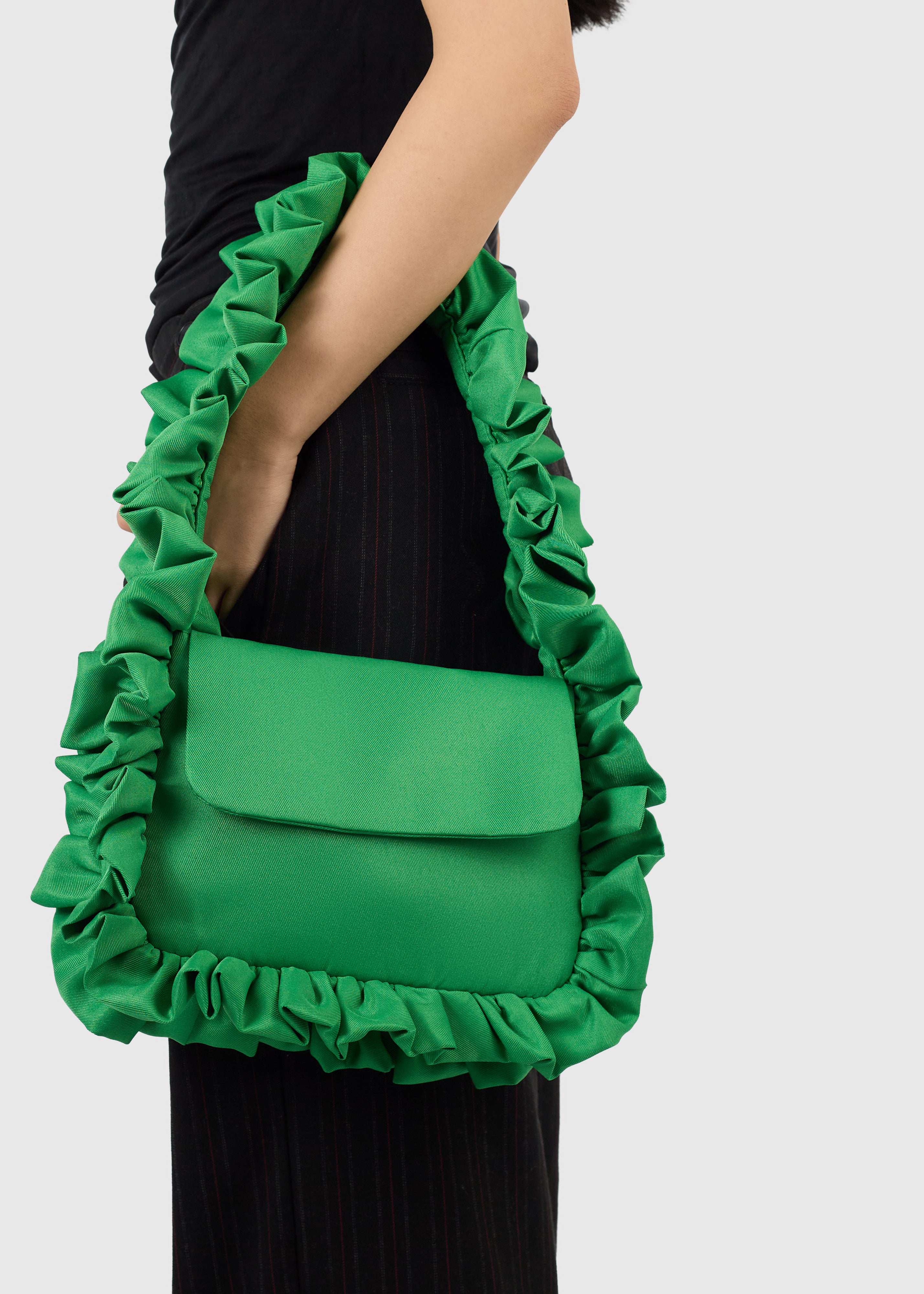 Jade Green Baguette Flap Bag