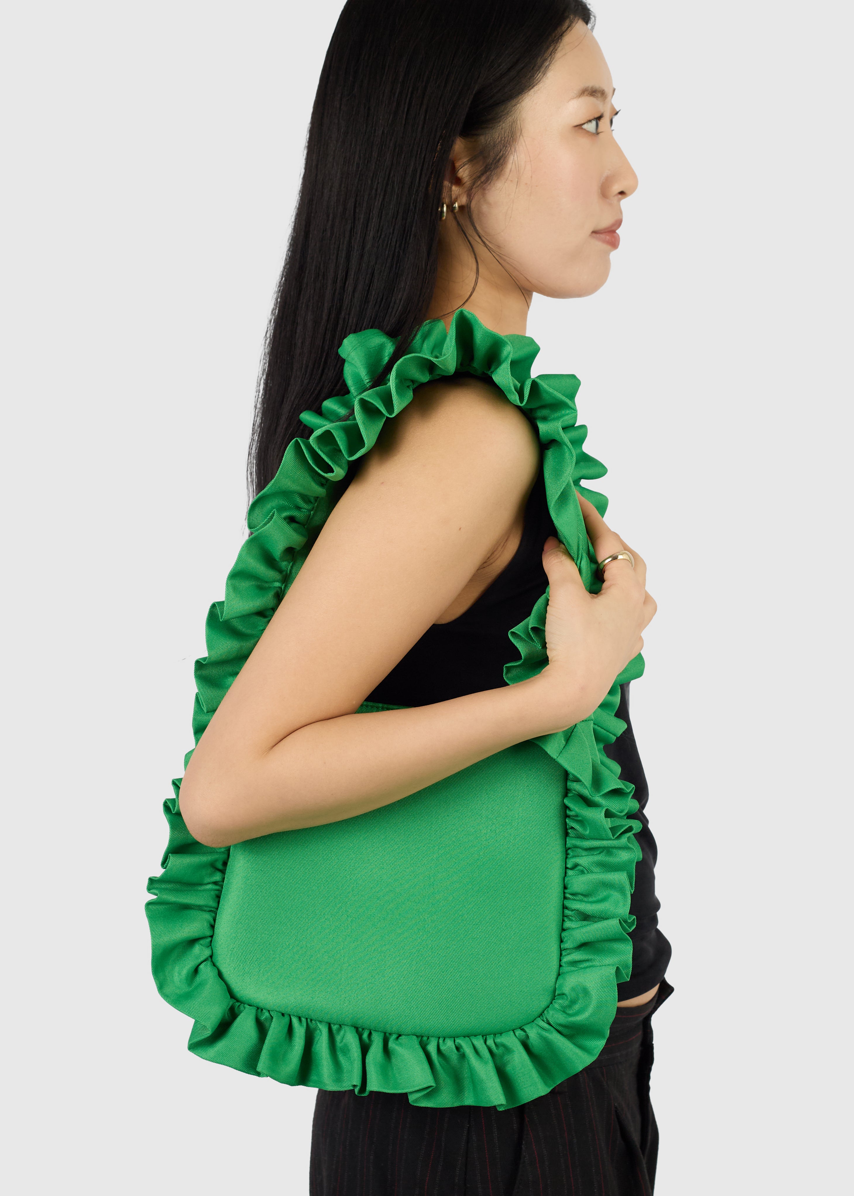 Jade Green Original Ruffle Bag