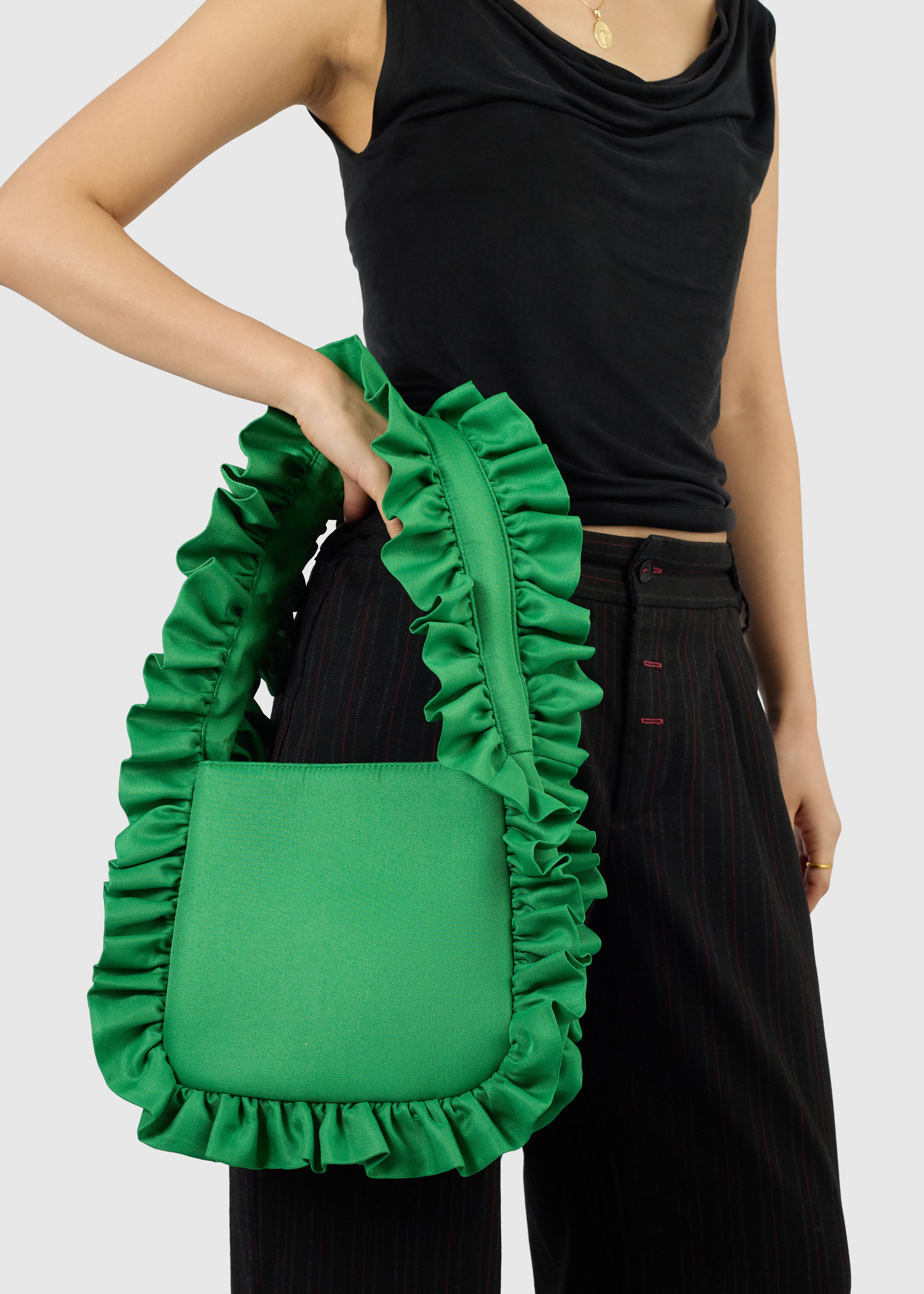 Jade Green Original Ruffle Bag – Baggy London
